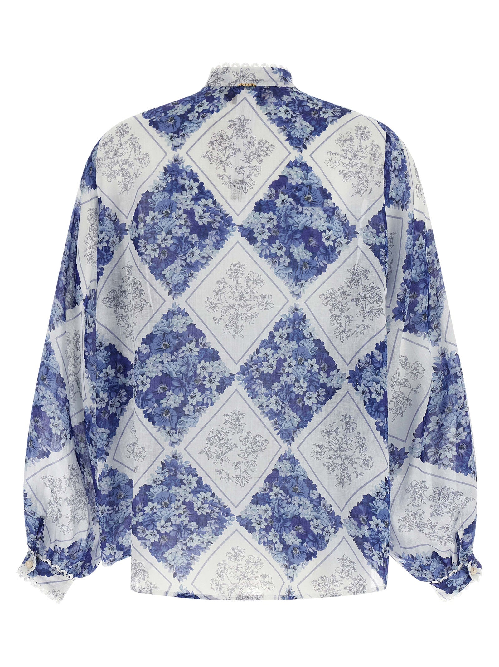 Twinset Blue Stingray Leather / Ray Skin Women's Blouse