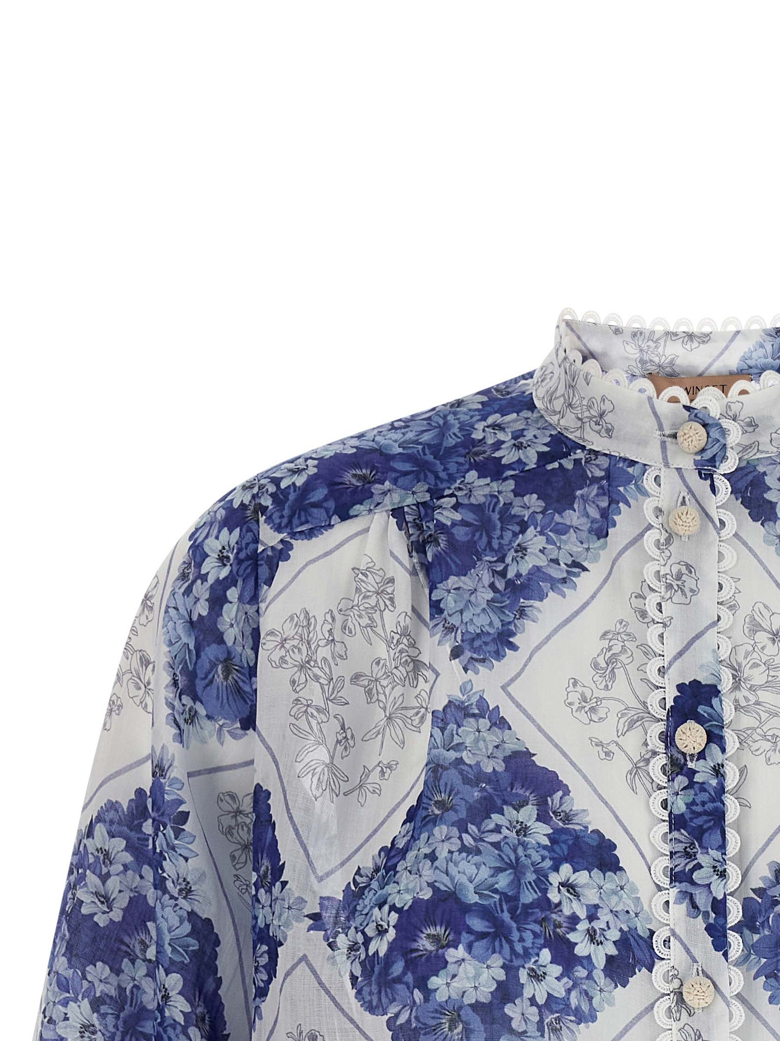 Twinset Blue Stingray Leather / Ray Skin Women's Blouse