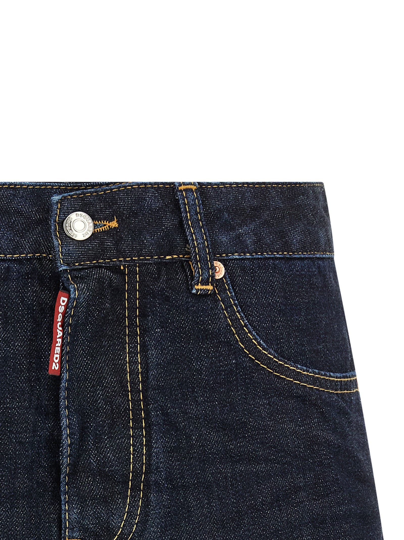 Dsquared² Blue Cotton Long Women's Skirt
