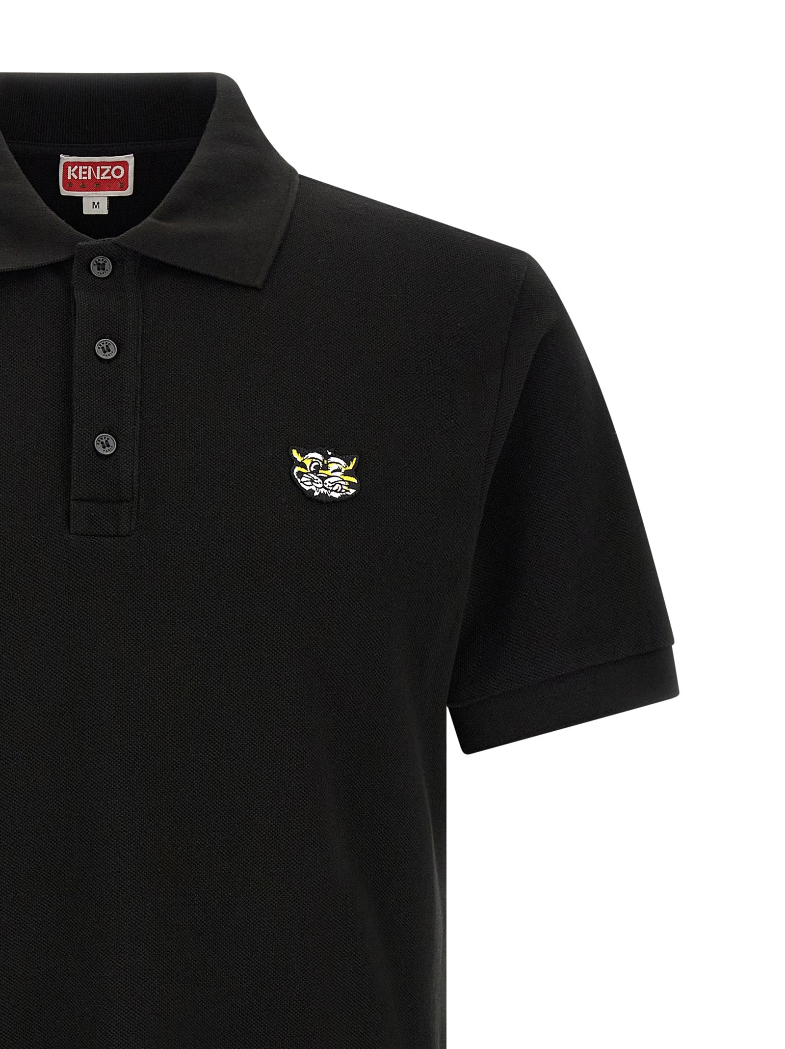 Kenzo Black Cotton Polo Men's Shirt