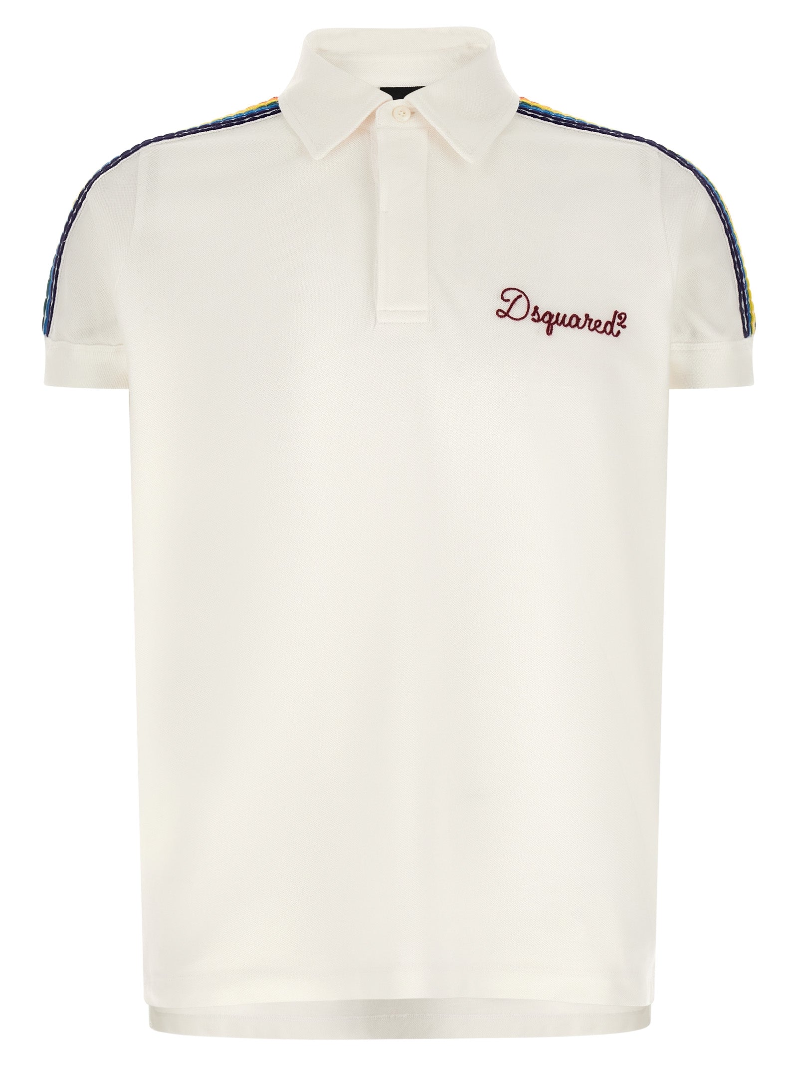 Dsquared² White Cotton Polo Men's Shirt
