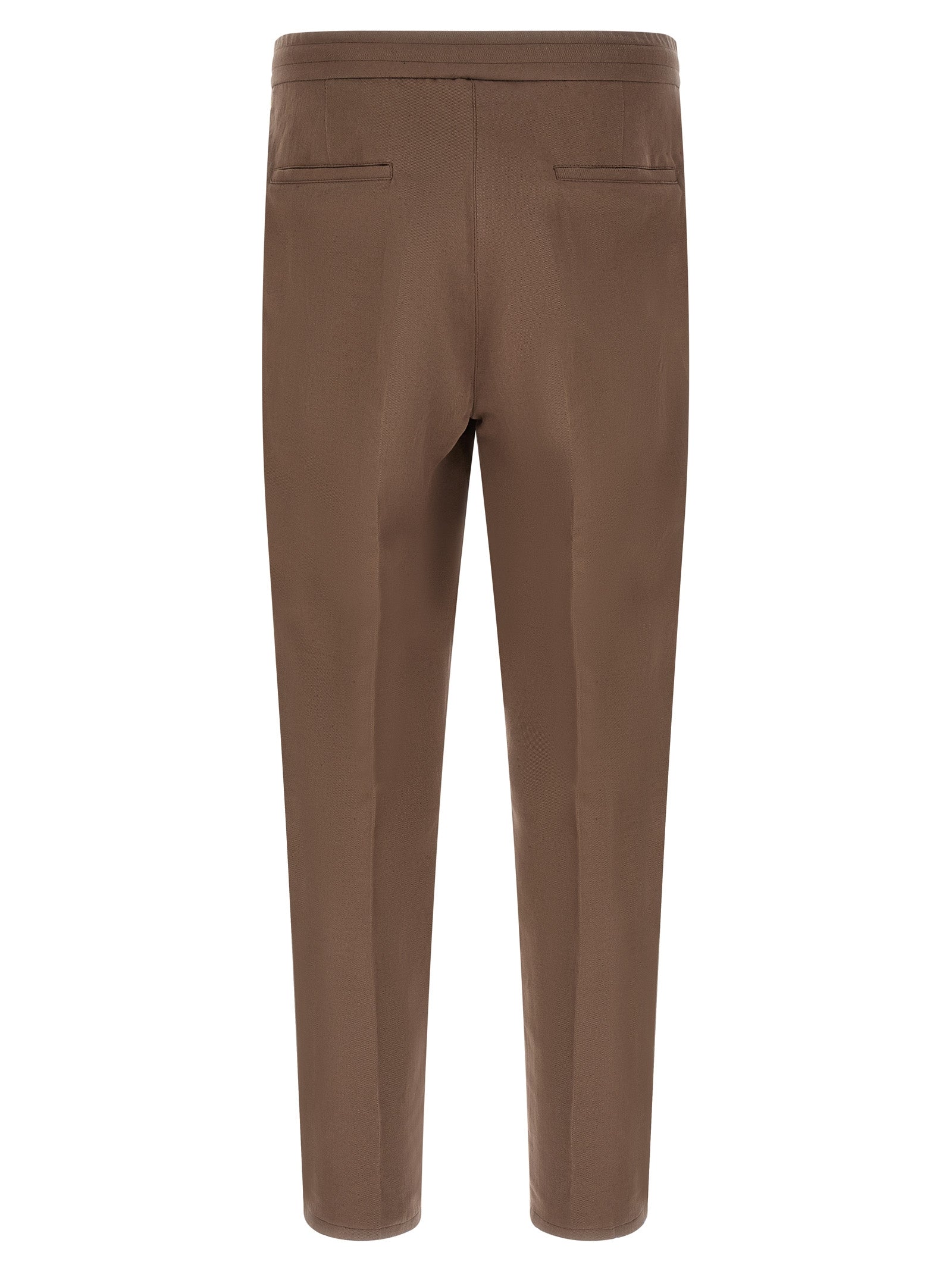 Brunello Cucinelli Brown Linen Casual Men's Pants