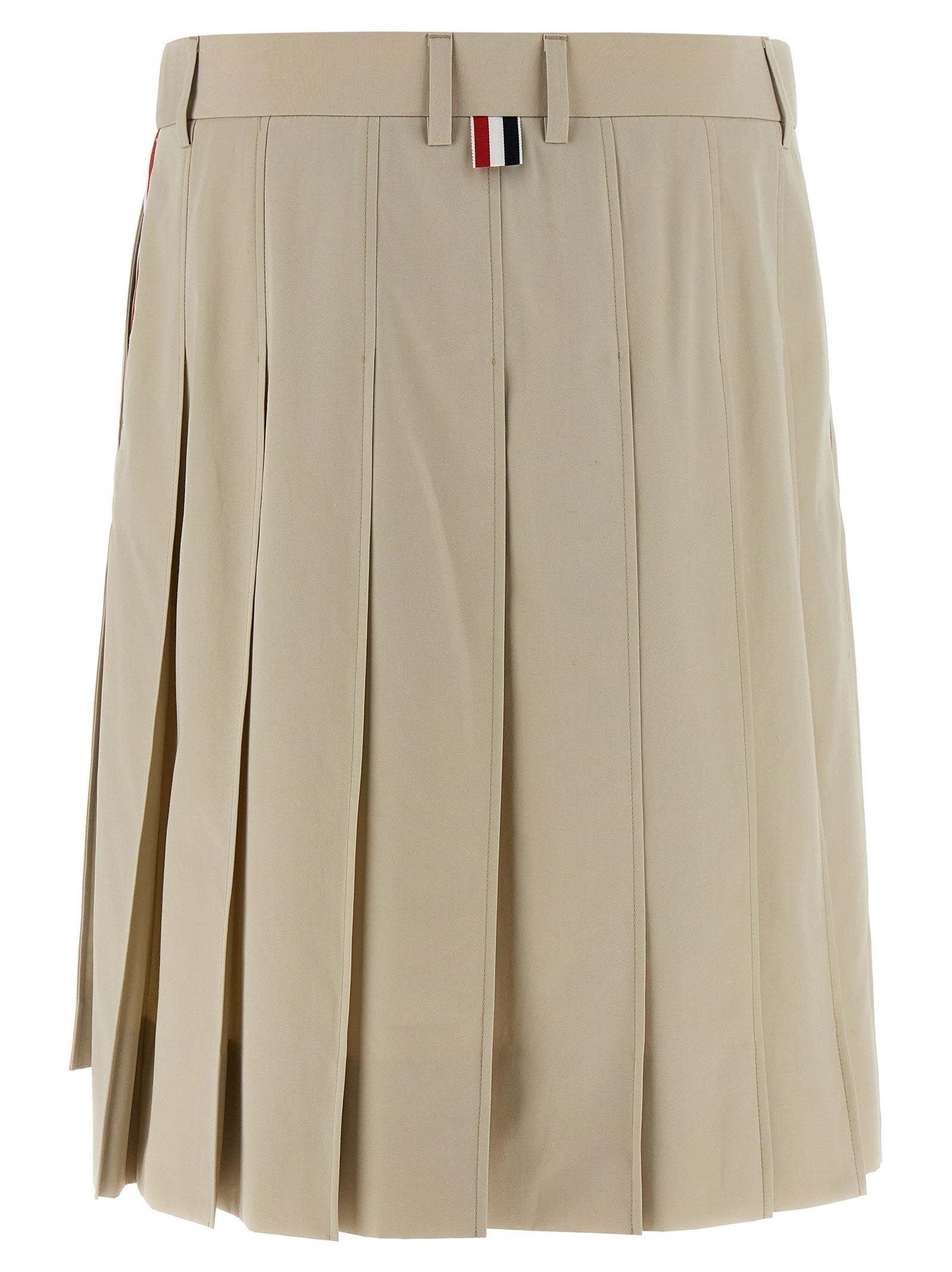 Thom Browne Beige Cotton Long Women's Skirt