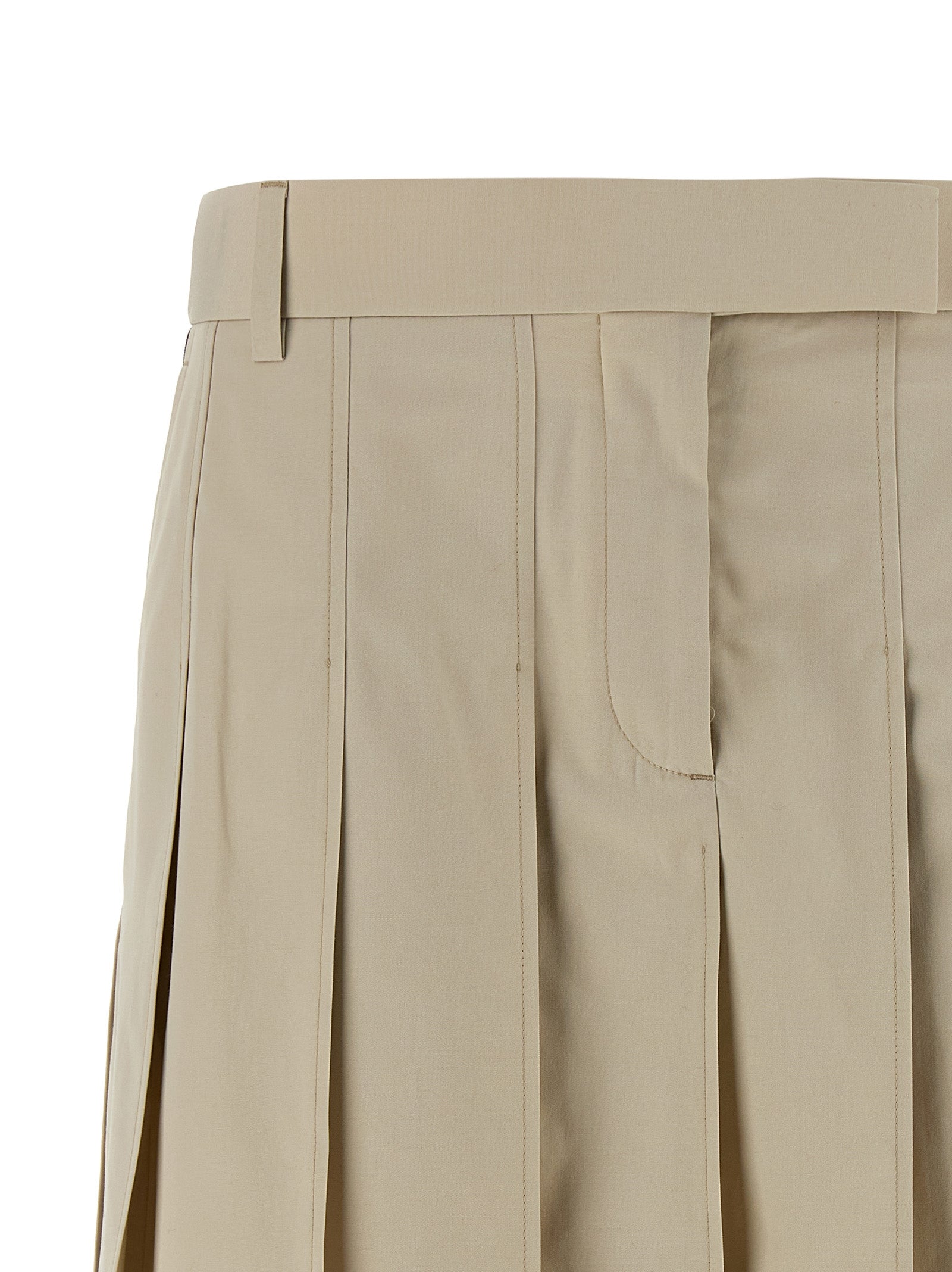 Thom Browne Beige Cotton Long Women's Skirt