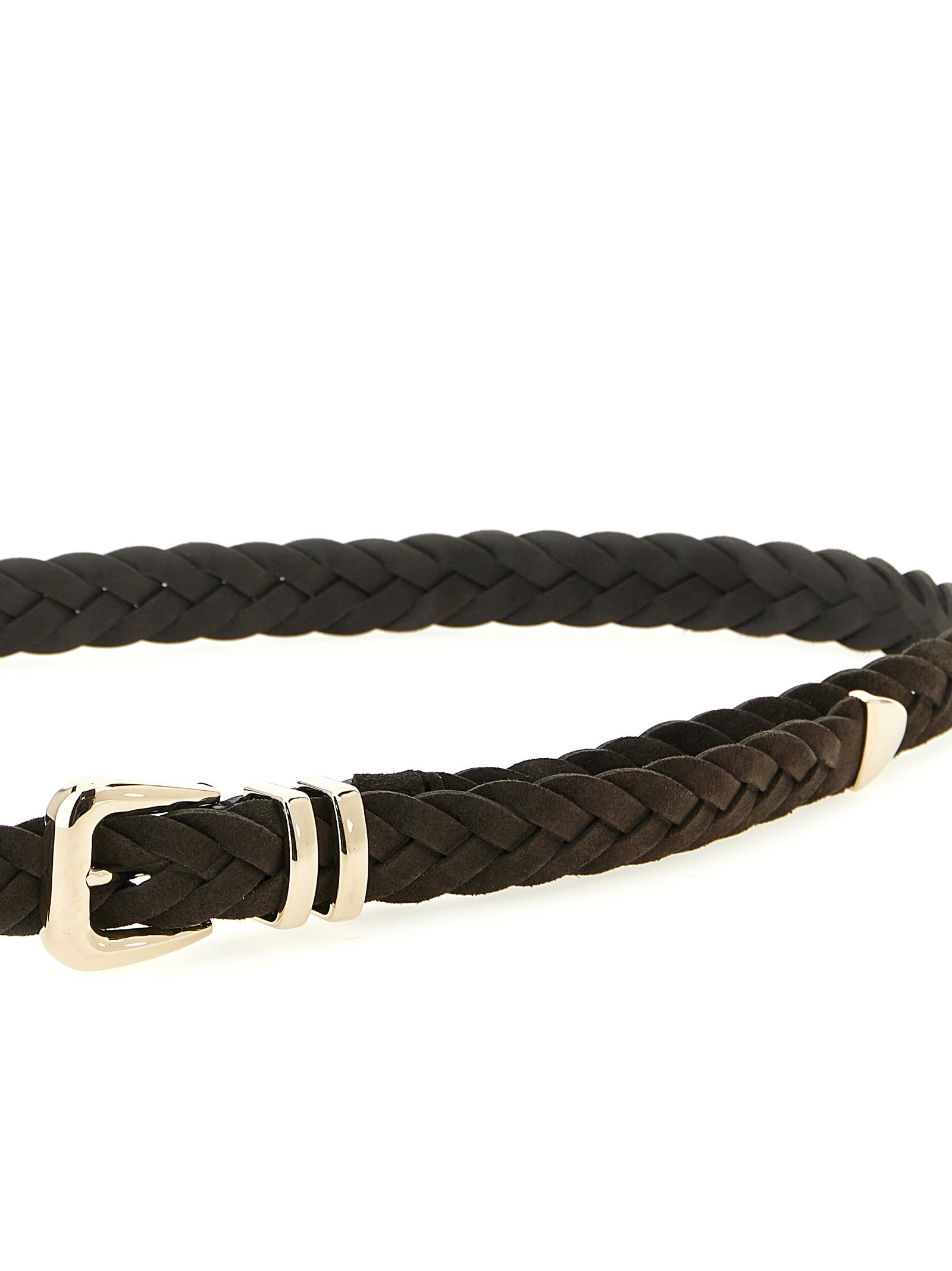 Brunello Cucinelli Brown Bull Skin Men's Belt