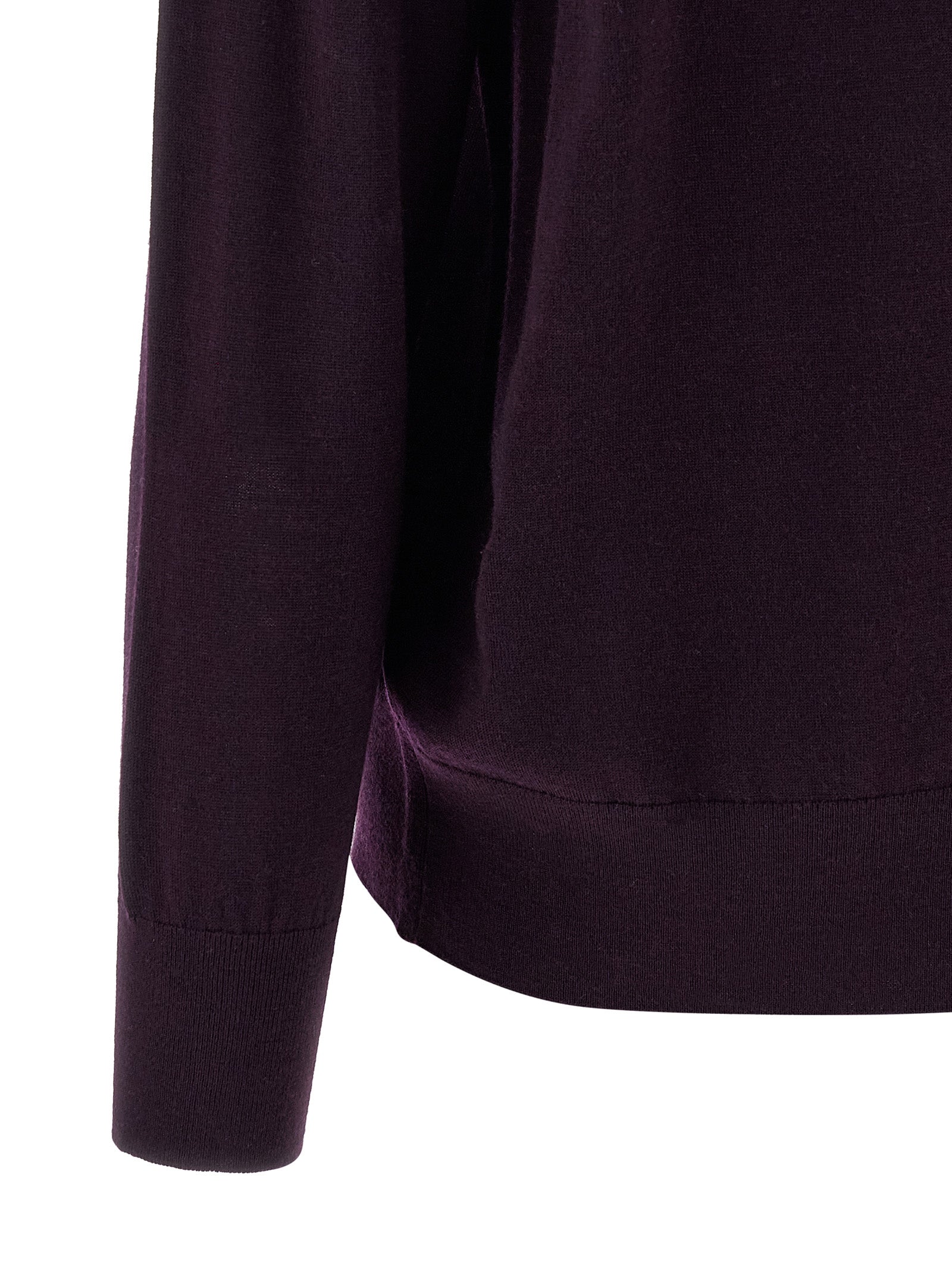 Dries Van Noten Purple Merino Wool Women's Cardigan