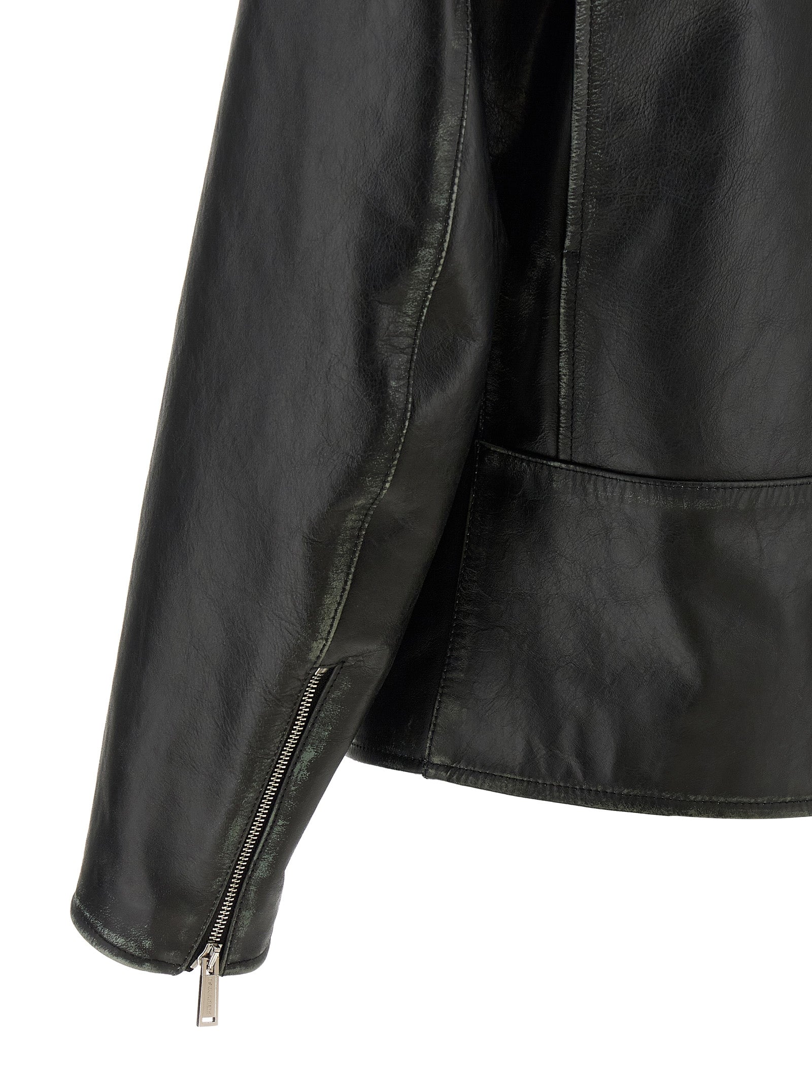 Dsquared² Black Leather Leather Men's Jacket