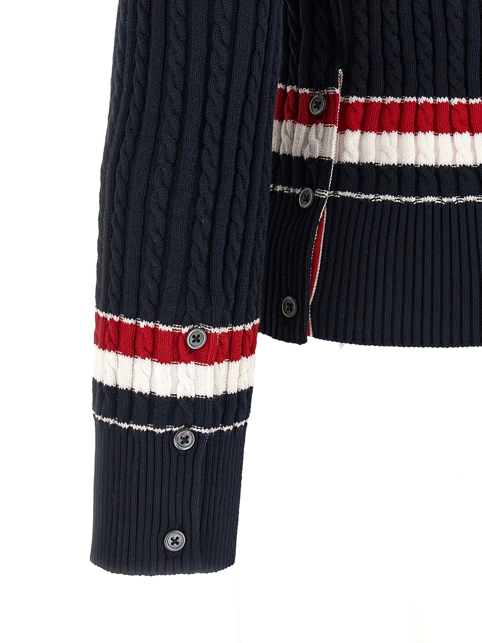 Thom Browne Blue Cotton Men's Cardigan