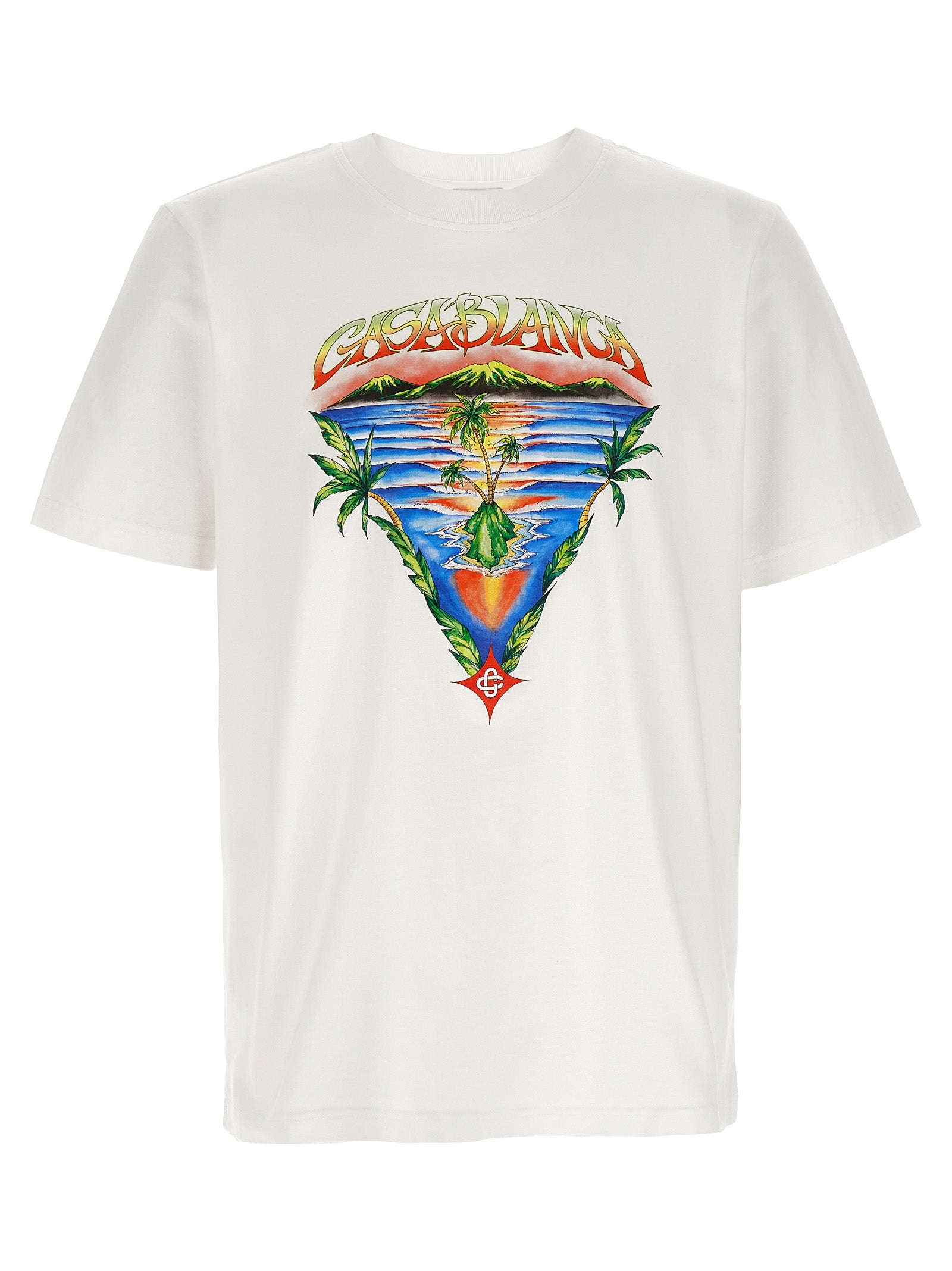 Casablanca White Organic Cotton Men's T-Shirt