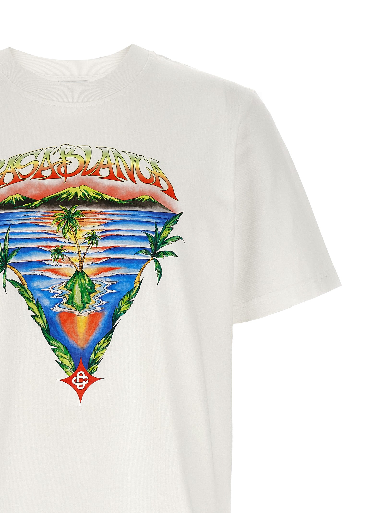 Casablanca White Organic Cotton Men's T-Shirt