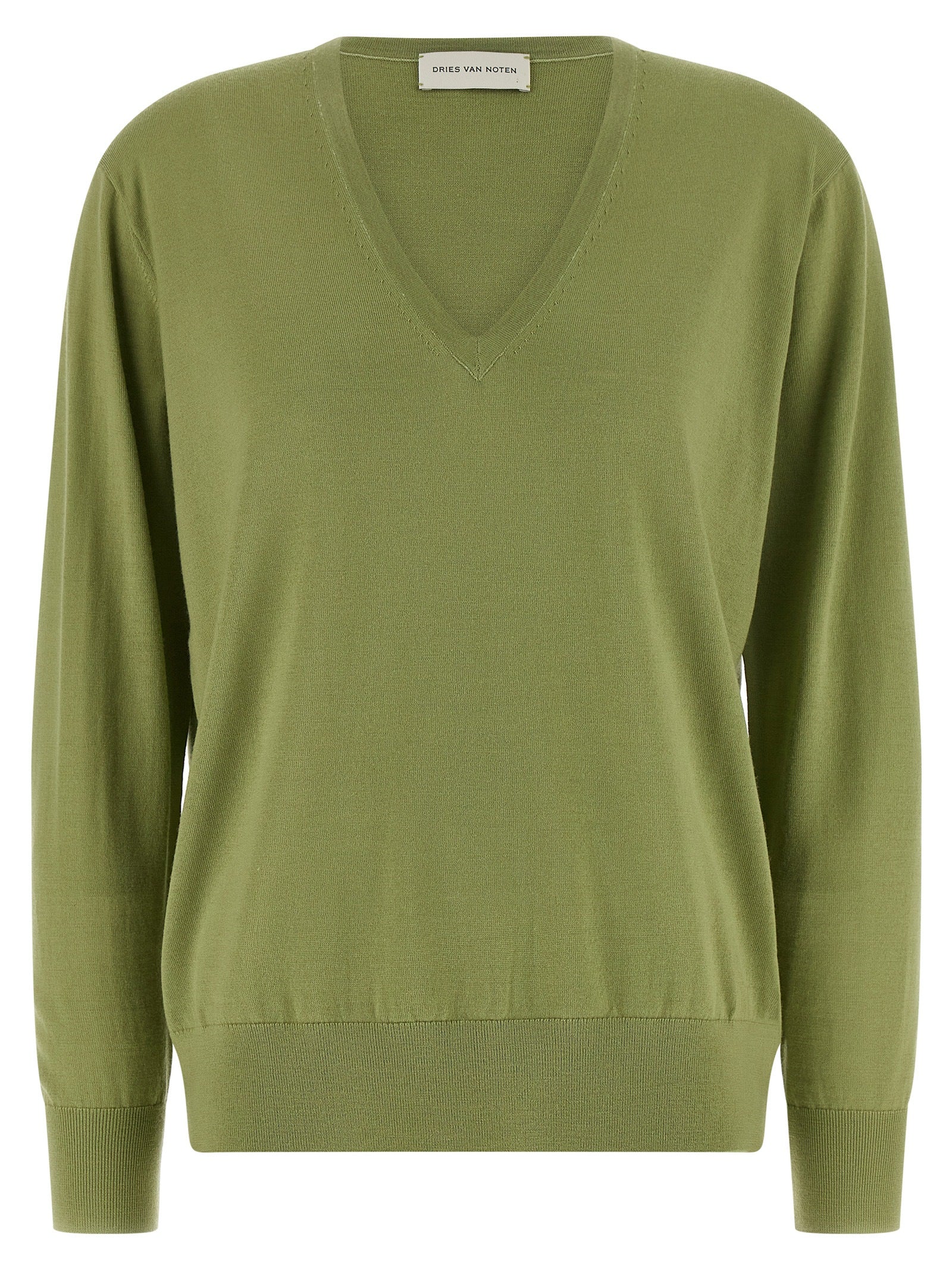Dries Van Noten Bicolor Merino Wool Women's Cardigan