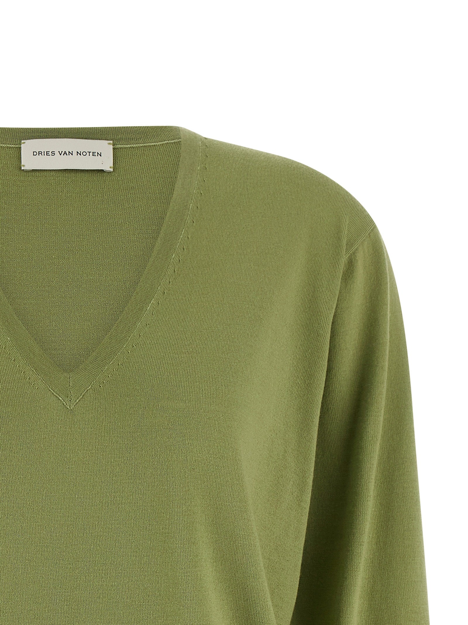 Dries Van Noten Bicolor Merino Wool Women's Cardigan
