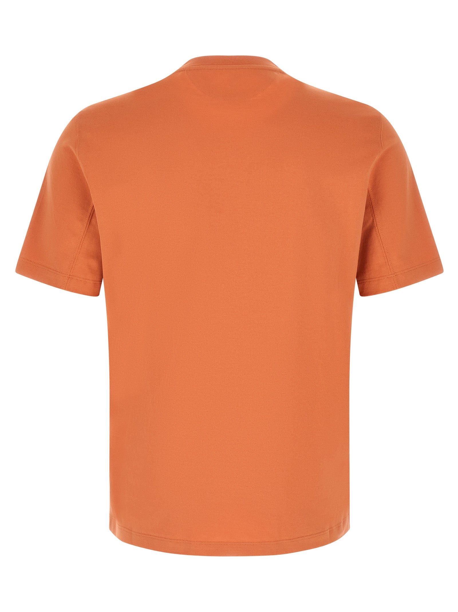 Brunello Cucinelli Orange Cotton Men's T-Shirt