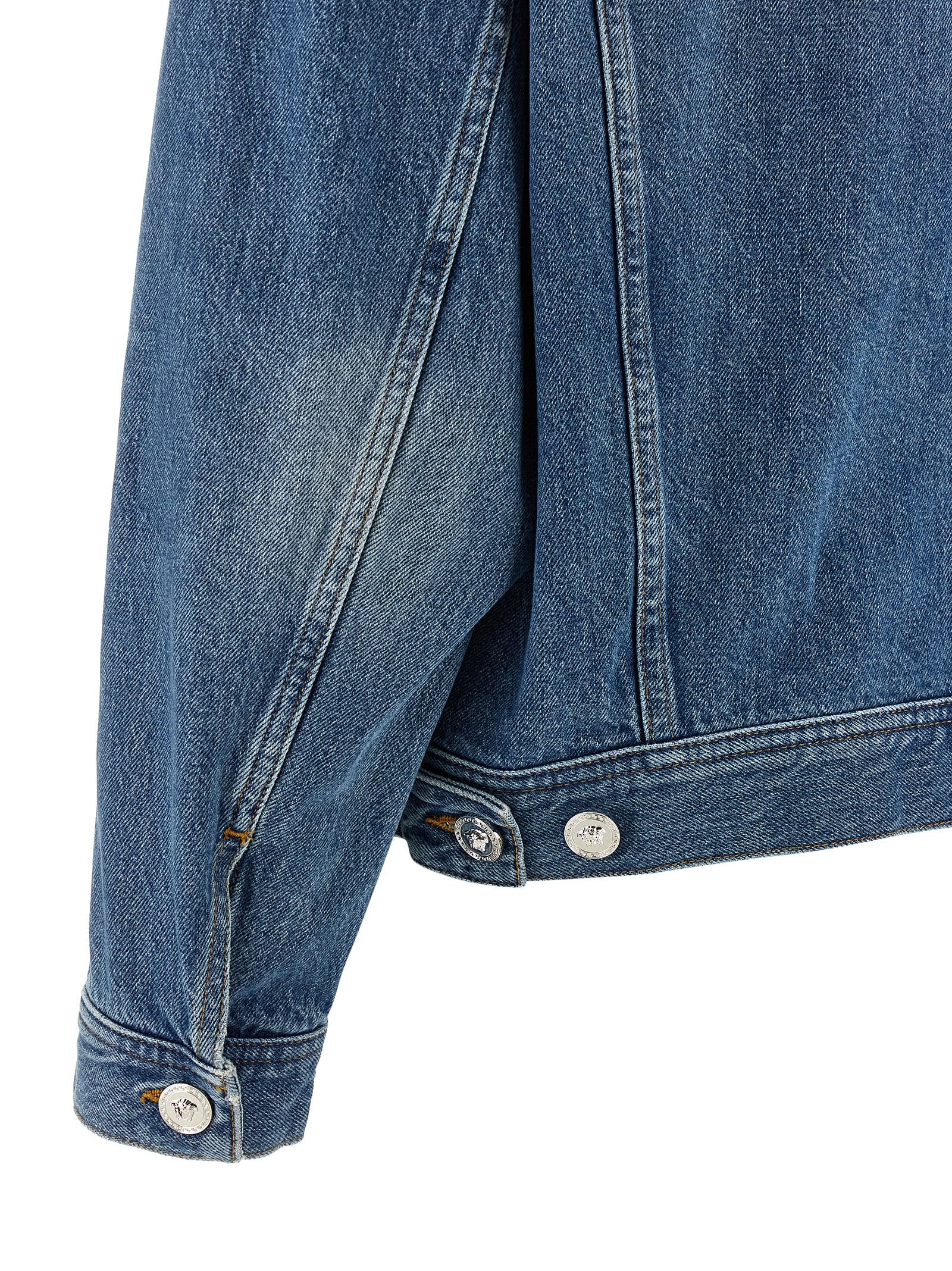 Versace Blue Cotton Denim Women's Jacket