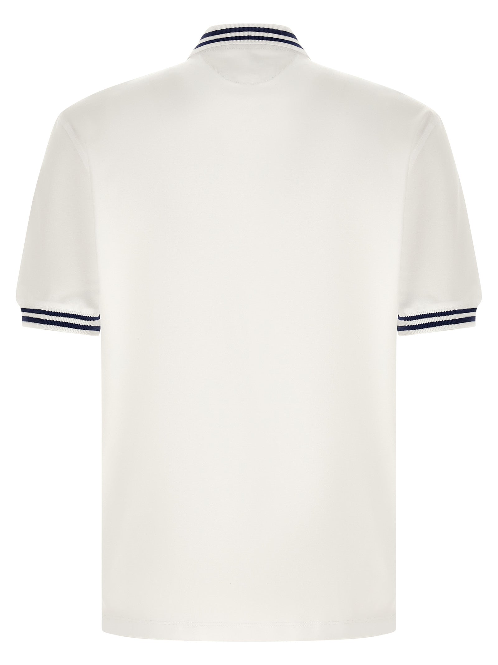 Brunello Cucinelli White Cotton Polo Men's Shirt