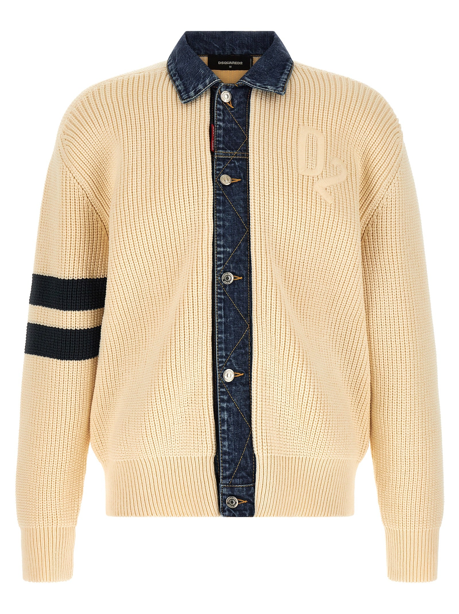 Dsquared² Beige Cotton Men's Cardigan