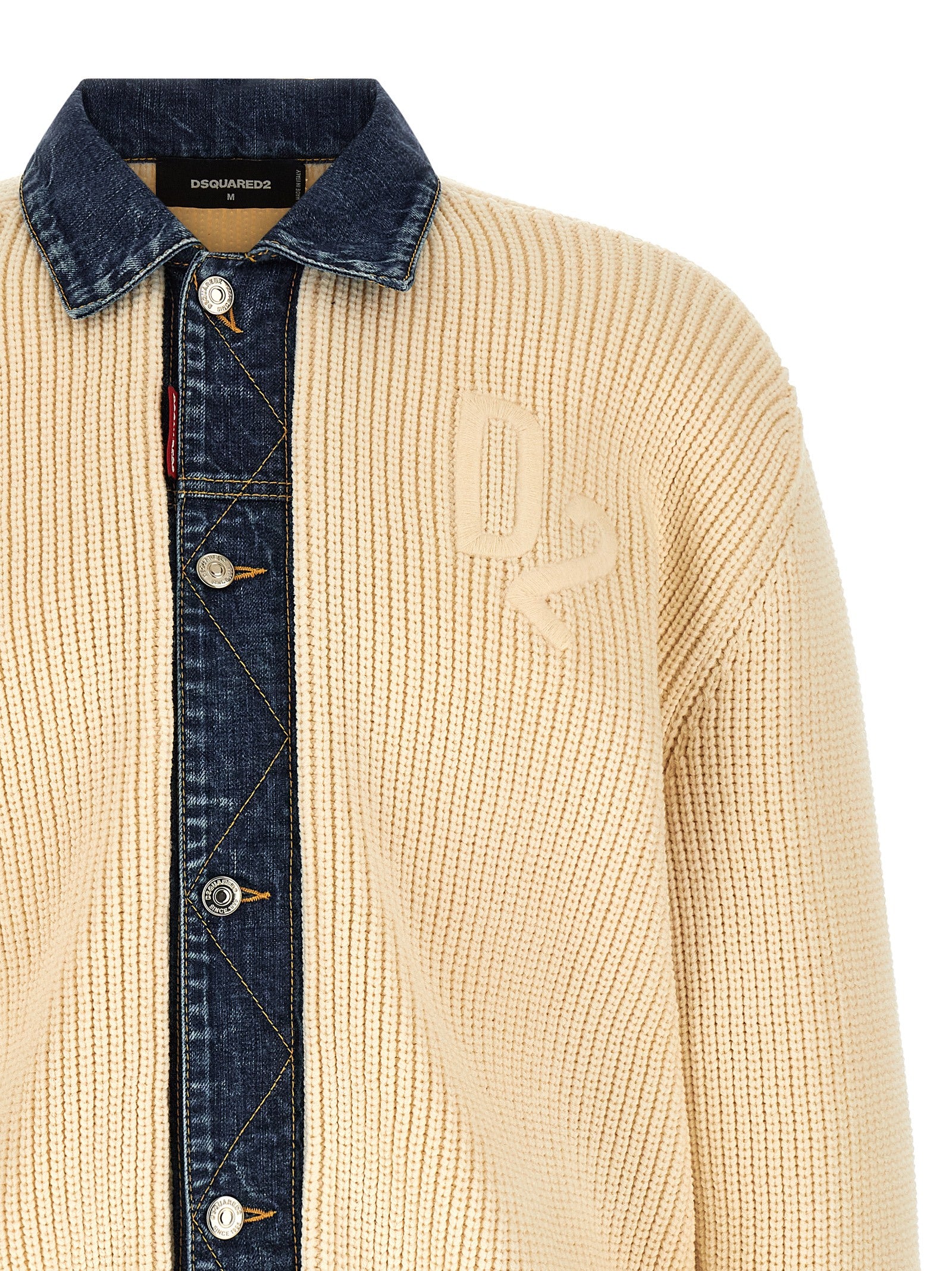 Dsquared² Beige Cotton Men's Cardigan