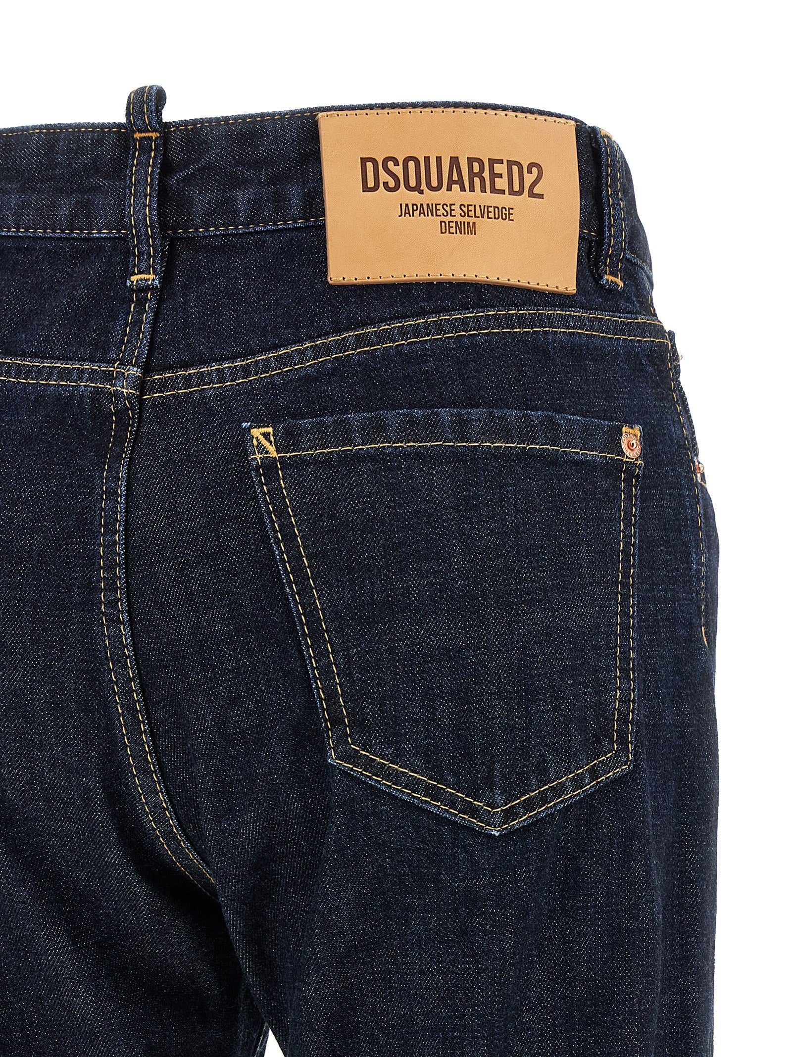 Dsquared² Blue Cotton Straight-Leg Women's Jeans
