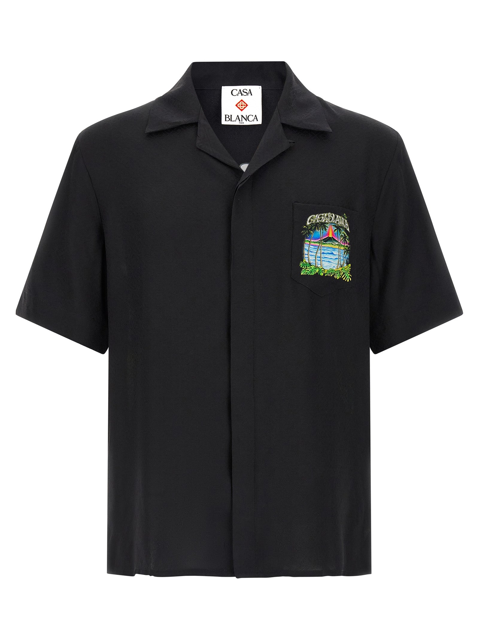 Casablanca Black Silk Men's Blouse