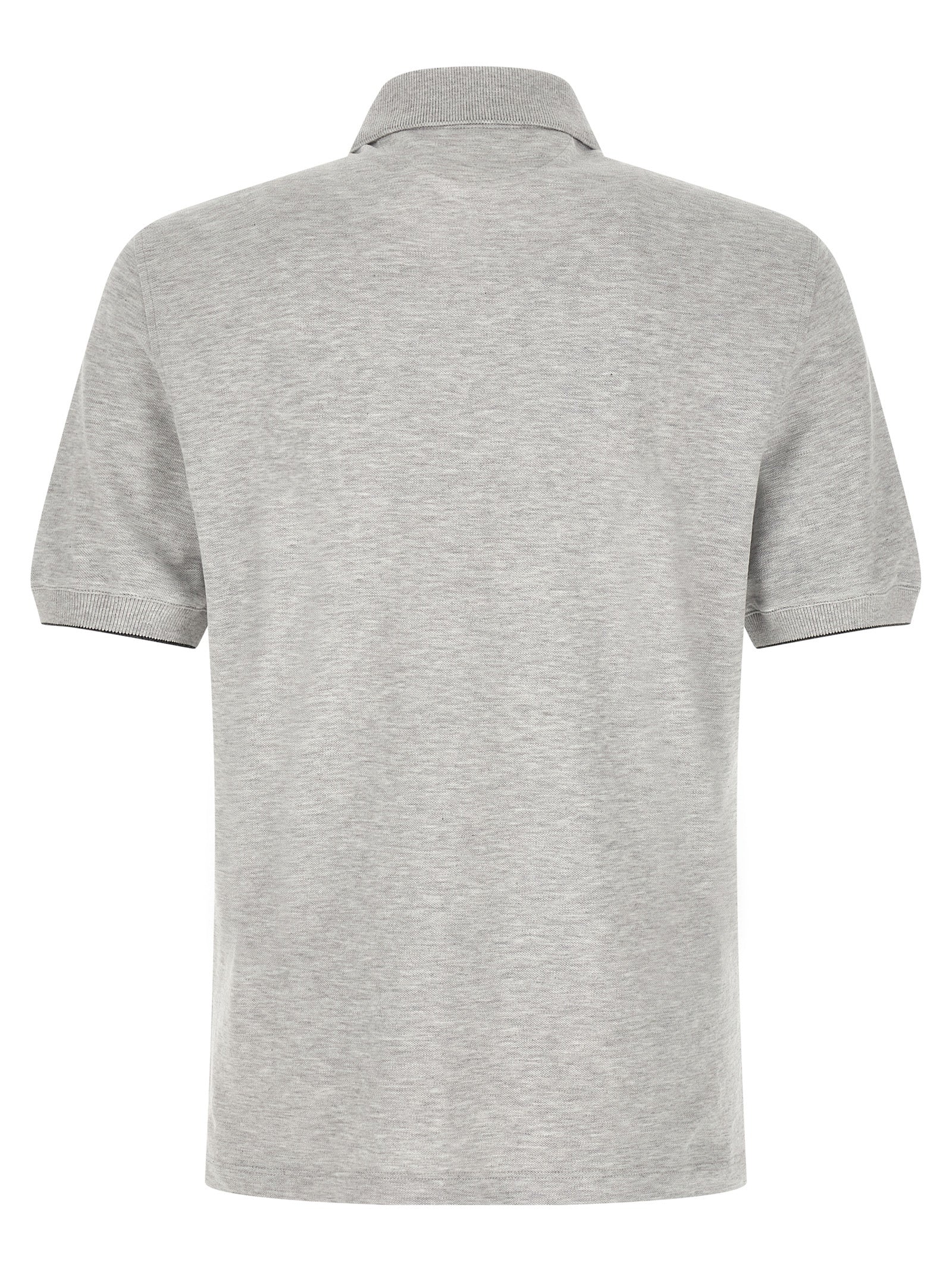 Brunello Cucinelli Gray Cotton Polo Men's Shirt