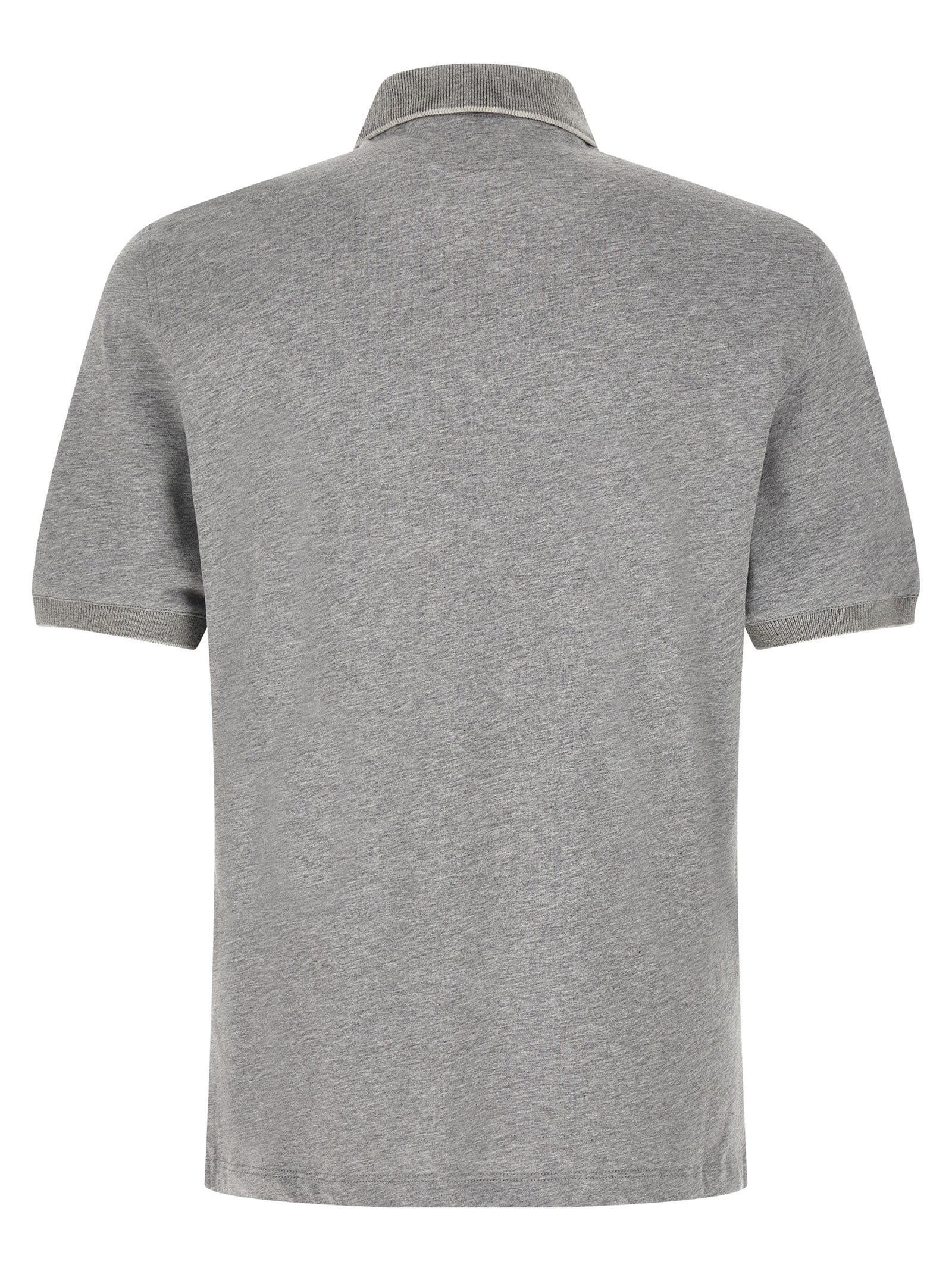 Brunello Cucinelli Gray Cotton Polo Men's Shirt