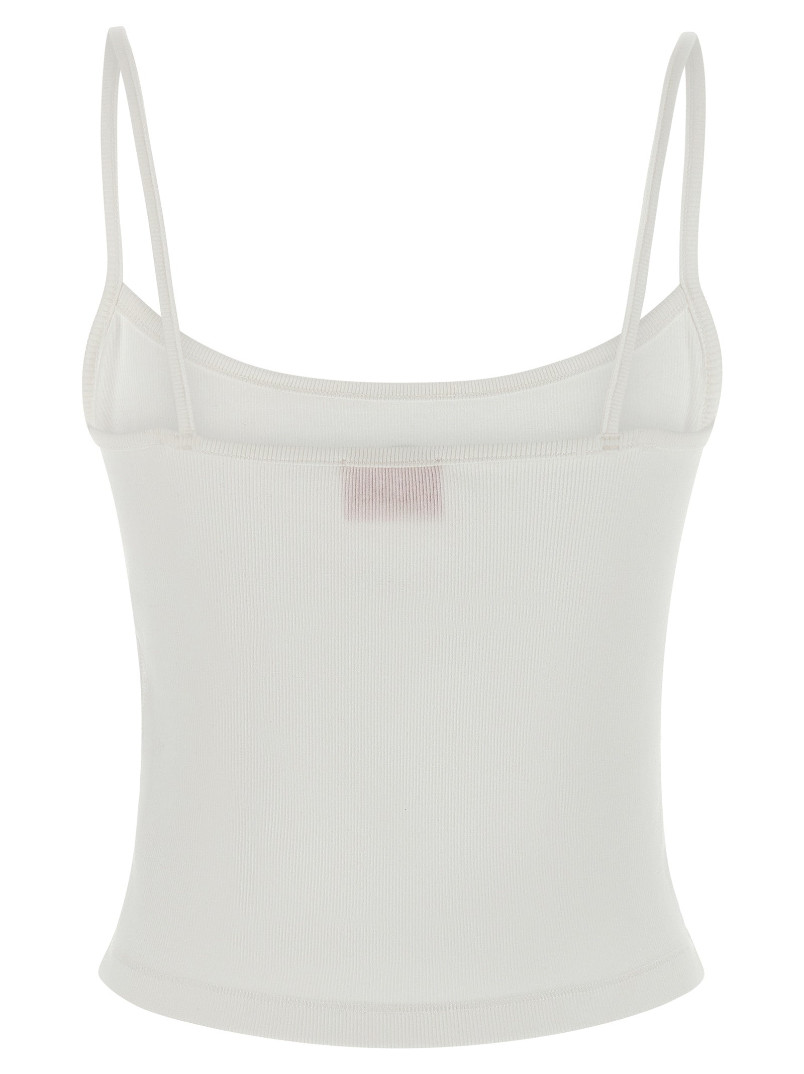 Diesel White Cotton Tank Women's Tops