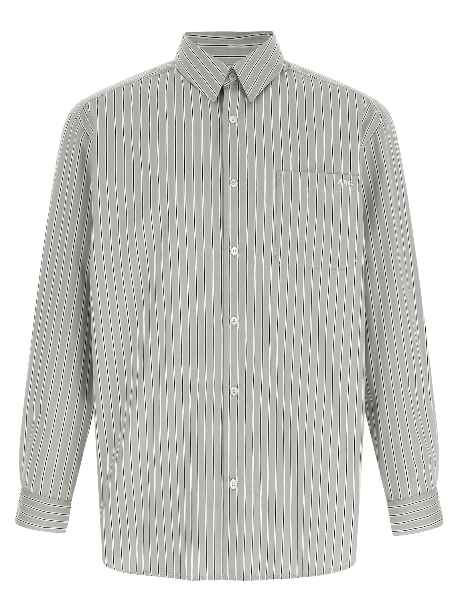 A.P.C. Gray Cotton Men's Blouse