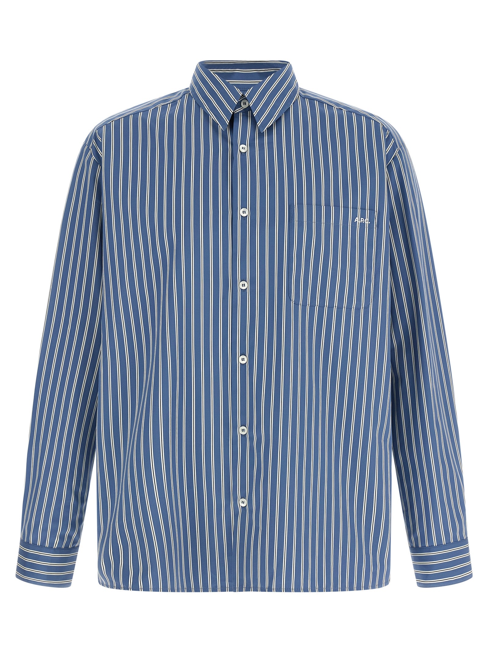 A.P.C. Blue Cotton Men's Blouse