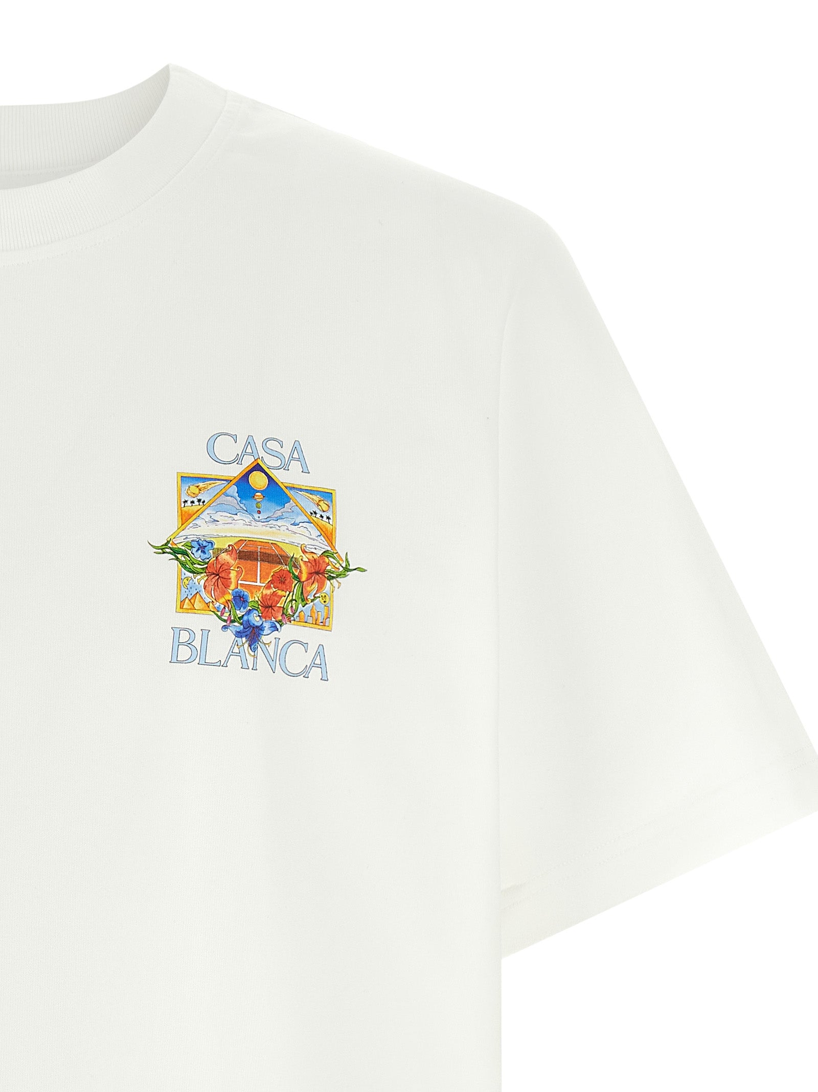 Casablanca White Organic Cotton Men's T-Shirt