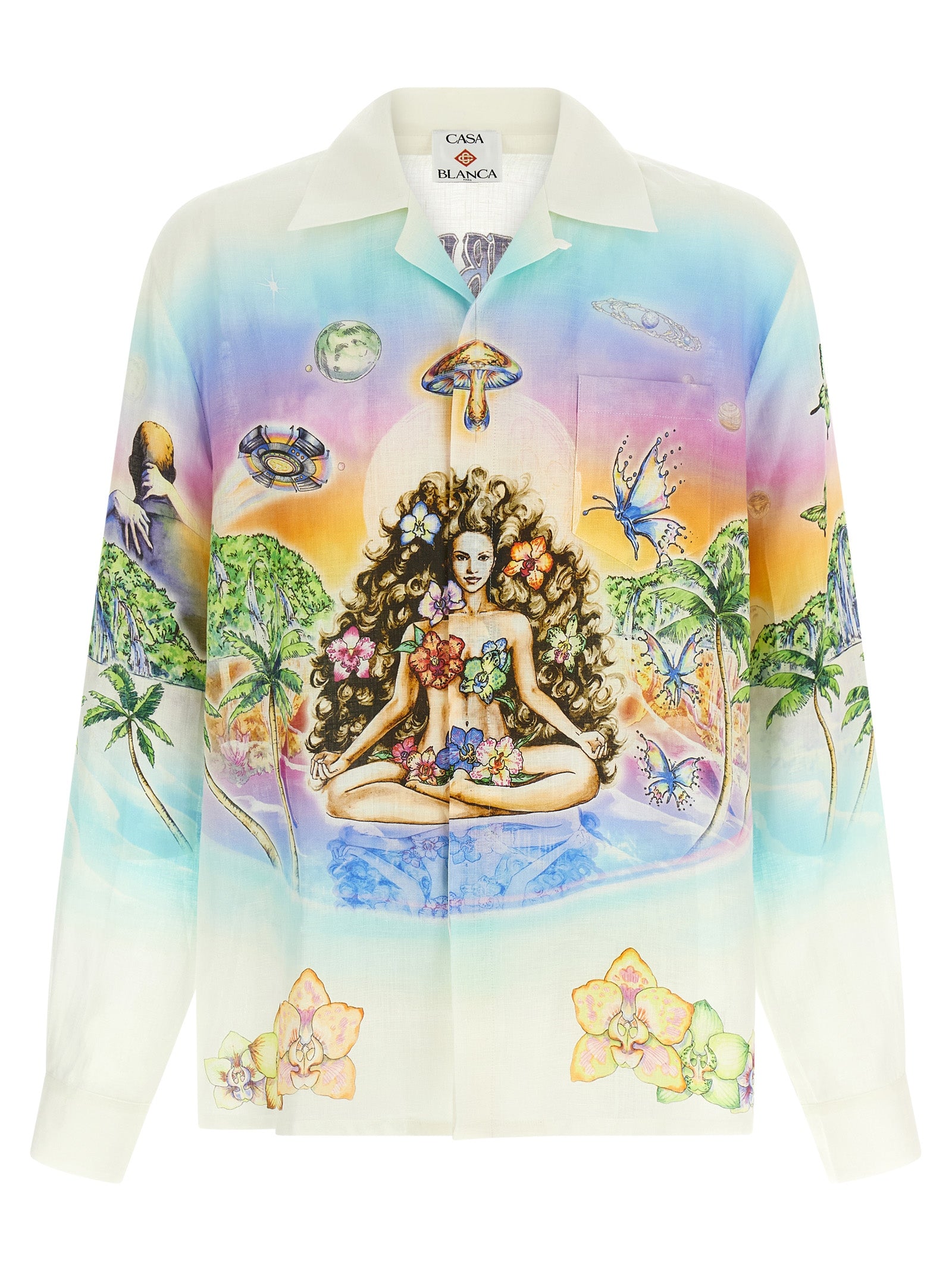 Casablanca Multicolor Linen Men's Blouse