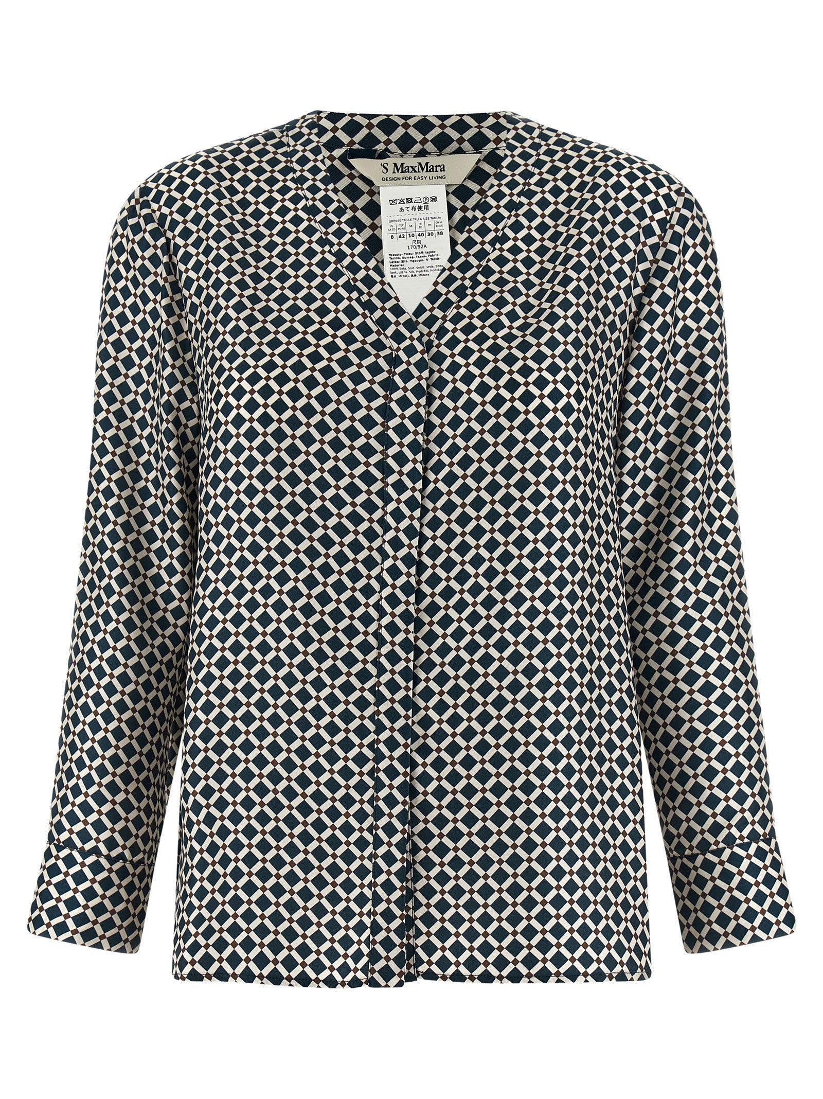 'S Max Mara Blue Silk Women's Blouse