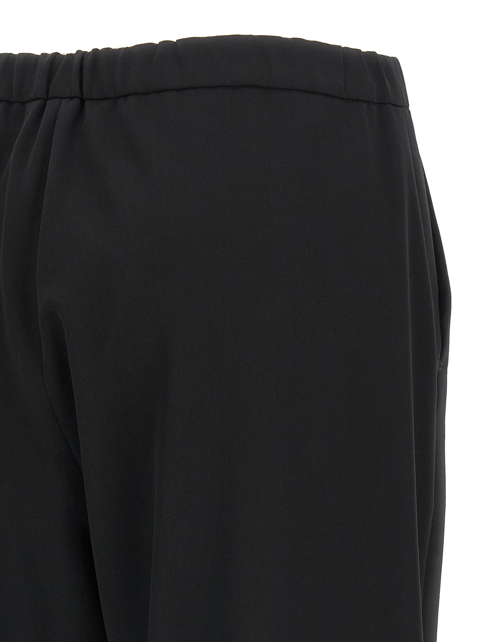 'S Max Mara Black Virgin Wool Joggers (Workout Women's Pants)
