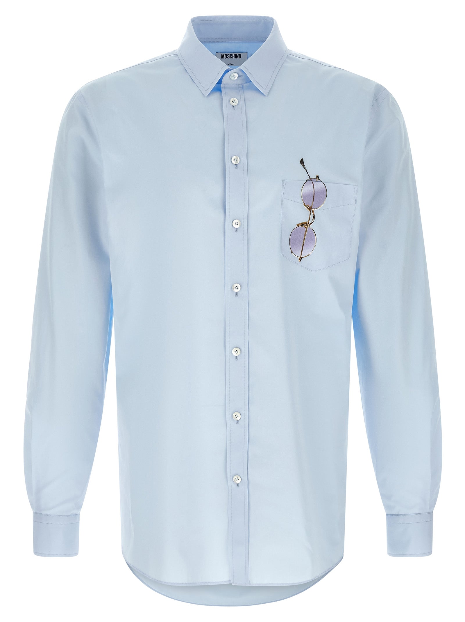 Moschino Blue Cotton Men's Blouse
