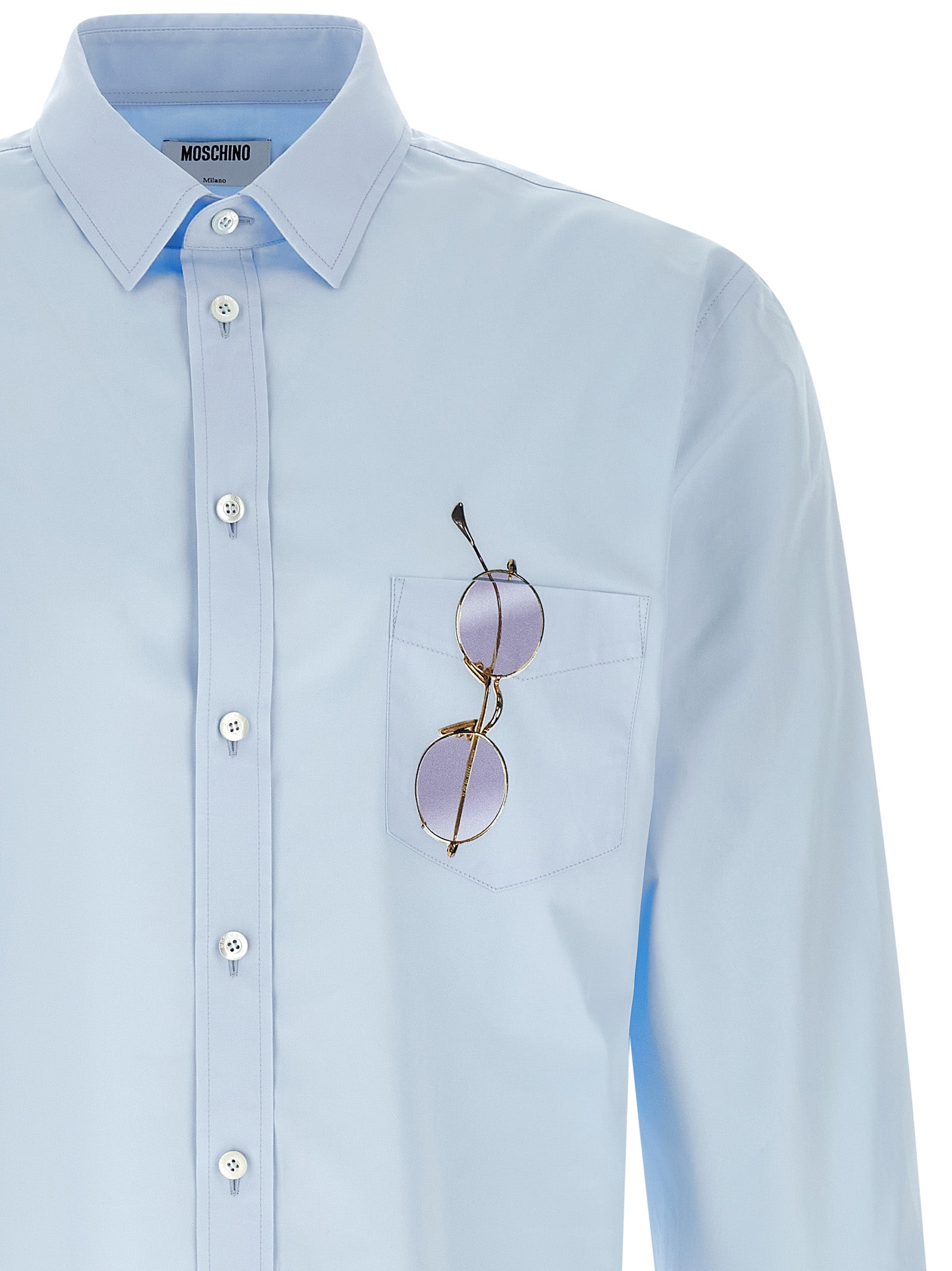 Moschino Blue Cotton Men's Blouse