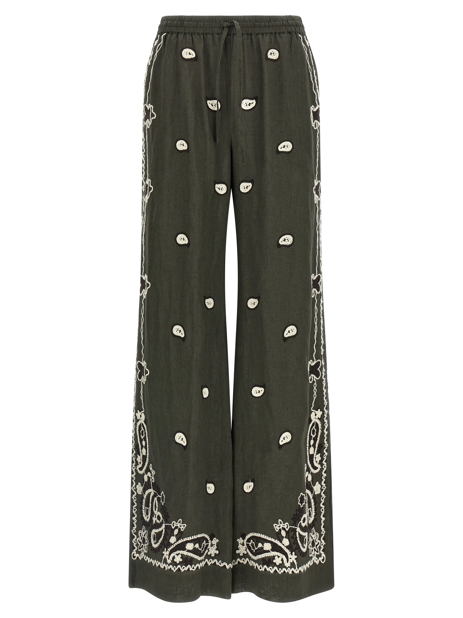 P.A.R.O.S.H. Bicolor Linen Casual Women's Pants