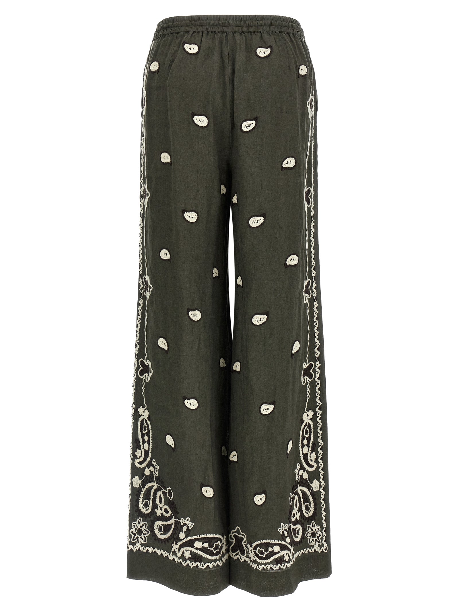 P.A.R.O.S.H. Bicolor Linen Casual Women's Pants