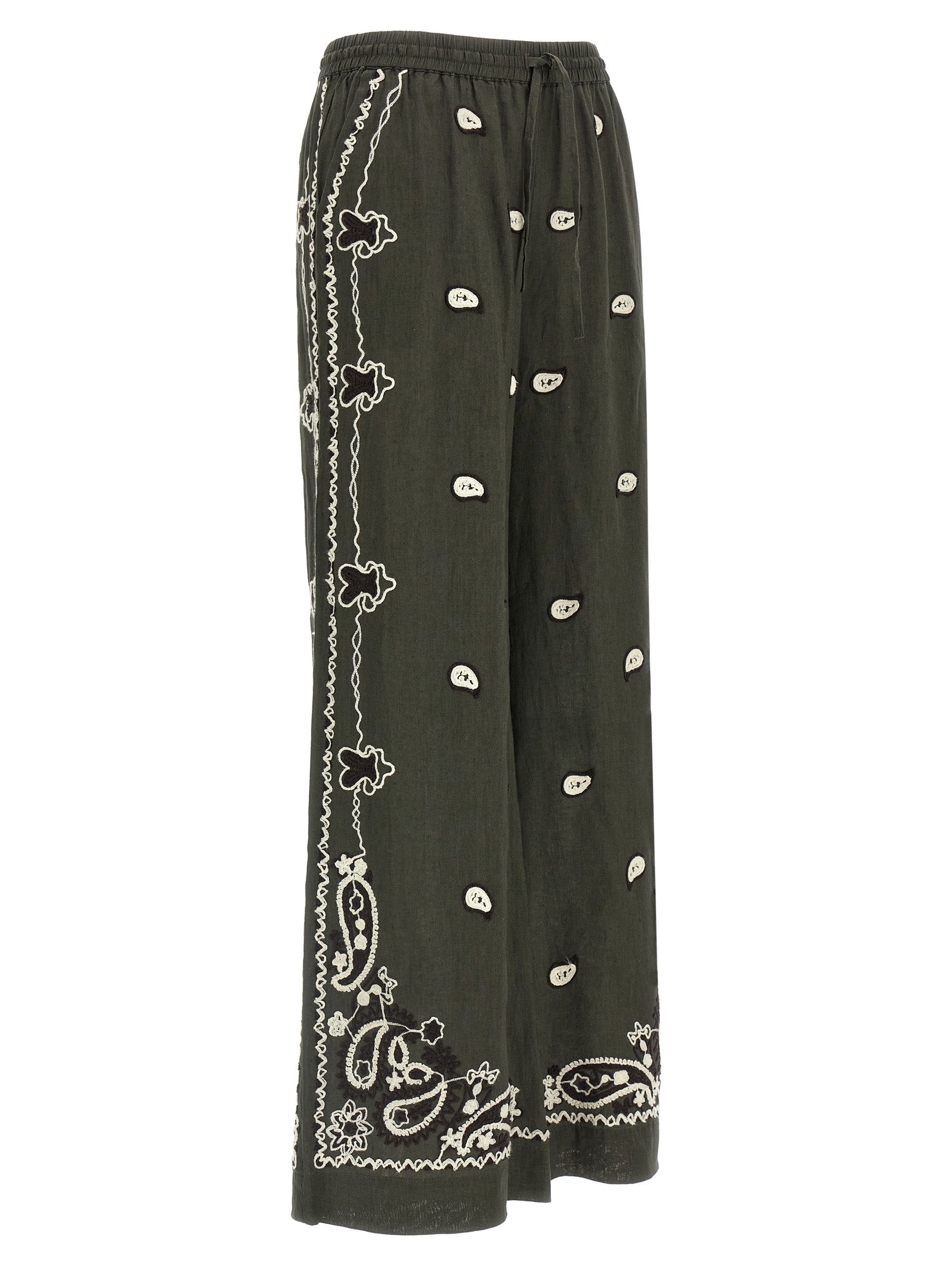 P.A.R.O.S.H. Bicolor Linen Casual Women's Pants