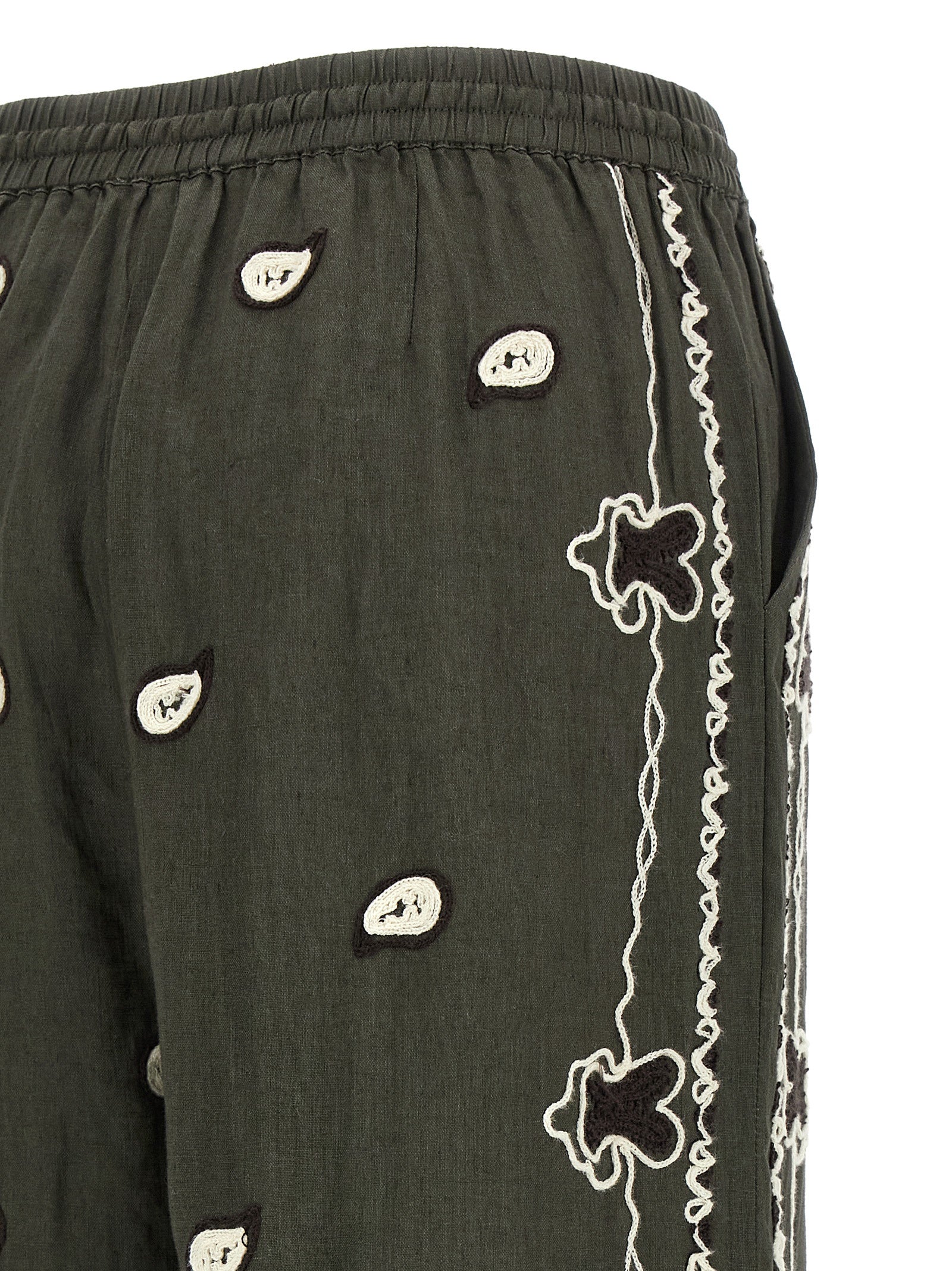 P.A.R.O.S.H. Bicolor Linen Casual Women's Pants