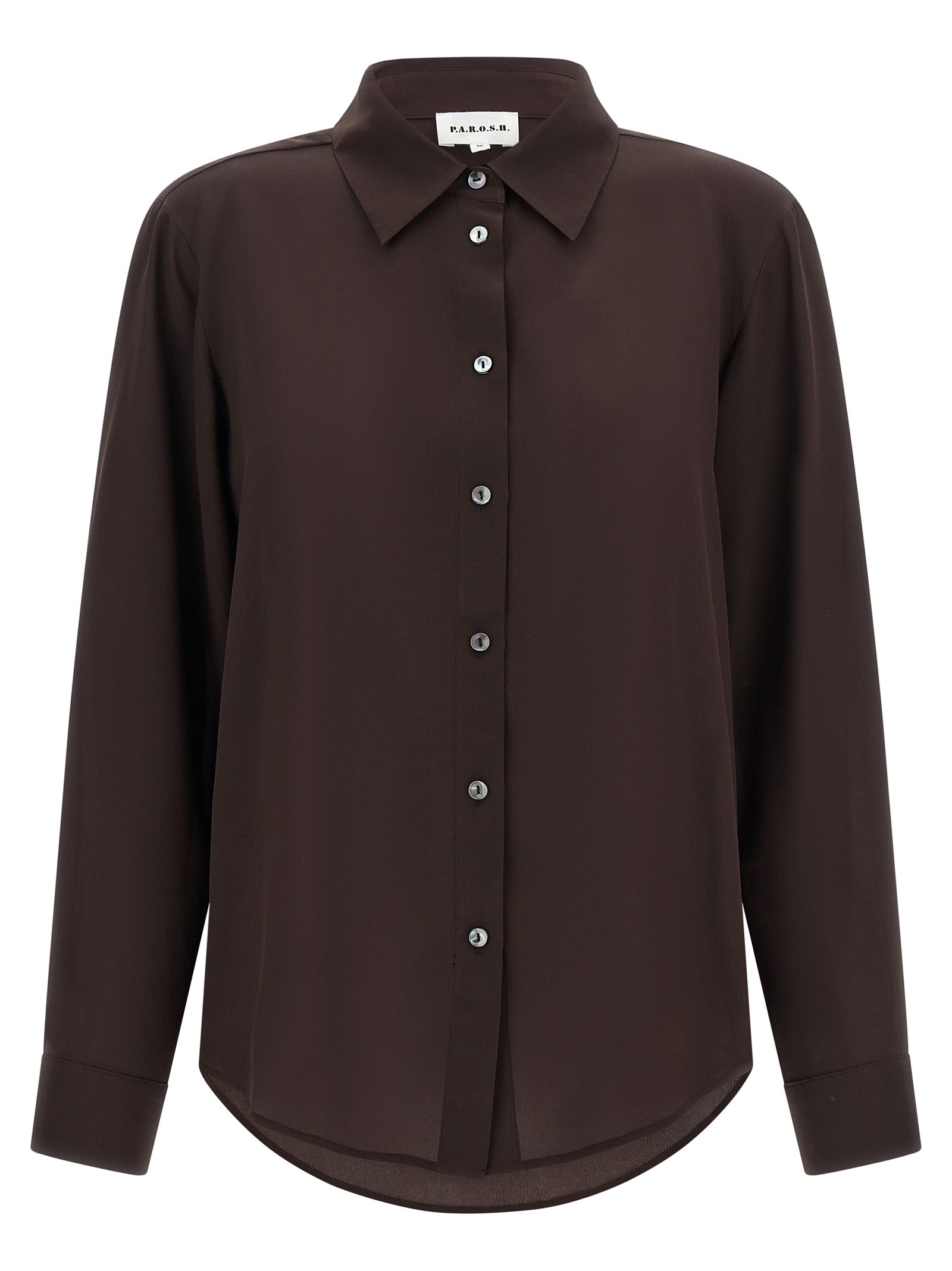 P.A.R.O.S.H. Brown Silk Women's Blouse