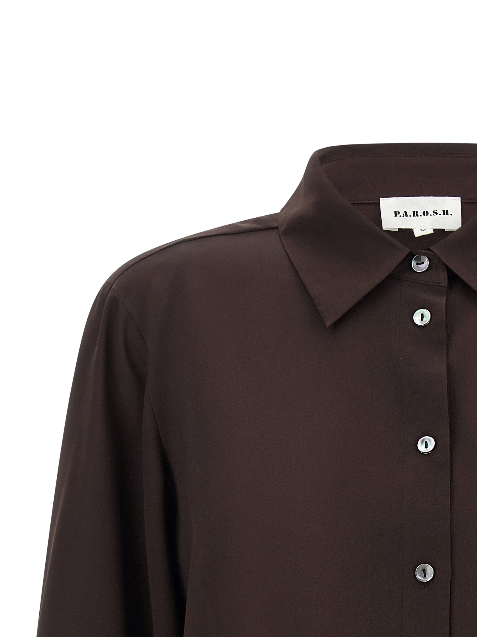P.A.R.O.S.H. Brown Silk Women's Blouse