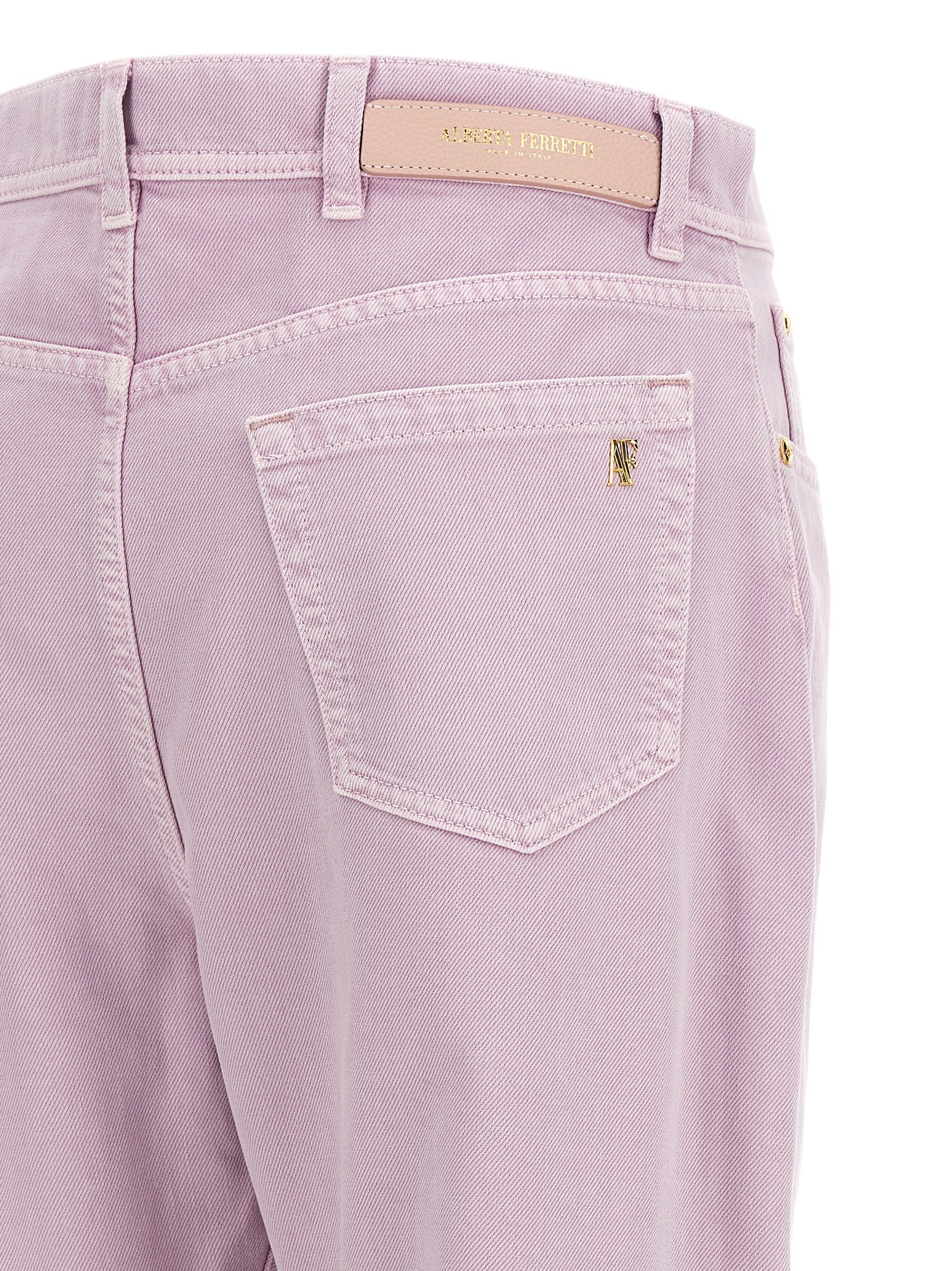Alberta Ferretti Multicolor Cotton Straight-Leg Women's Jeans