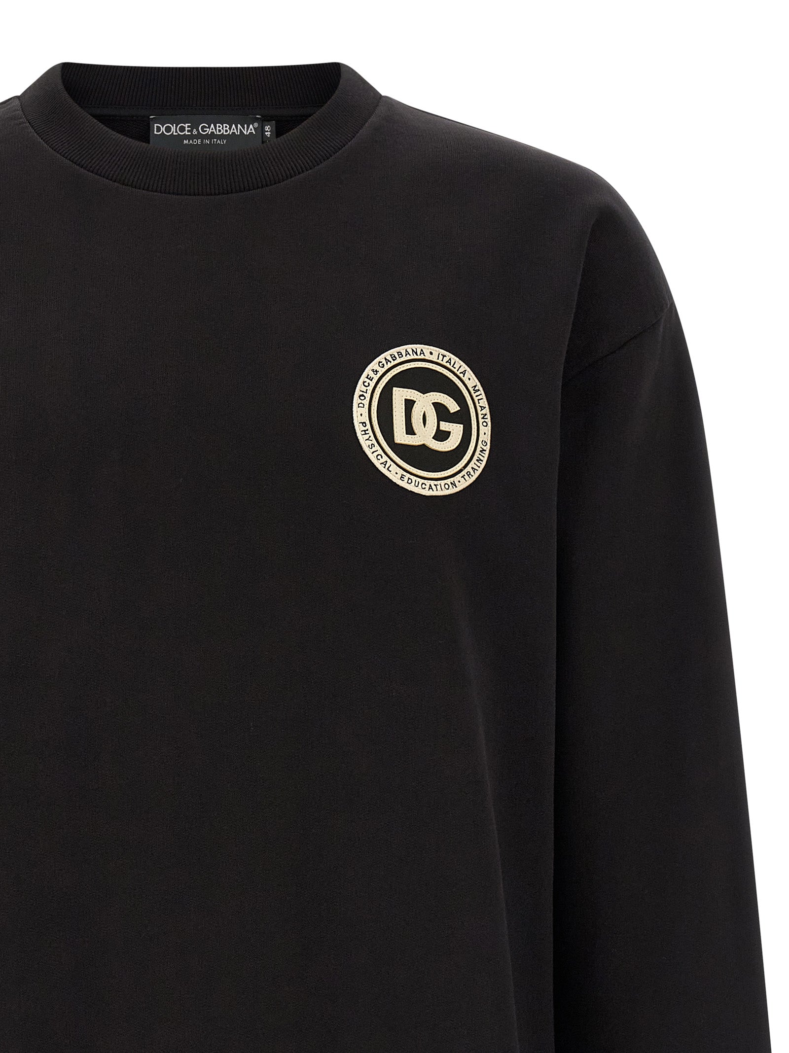 Dolce & Gabbana Black Cotton Men's Sweatshirt