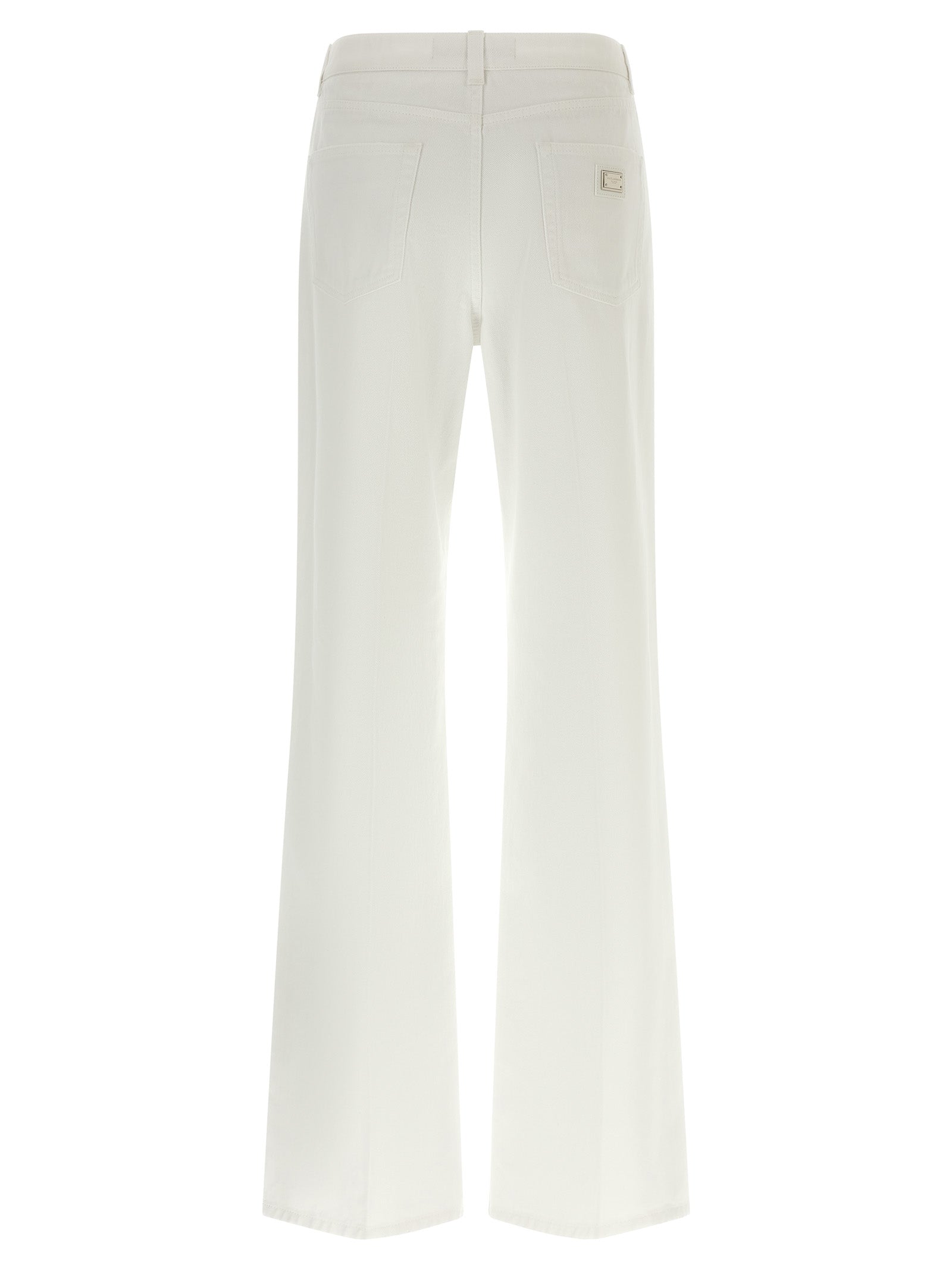 Dolce & Gabbana White Cotton Flared Women's Jeans
