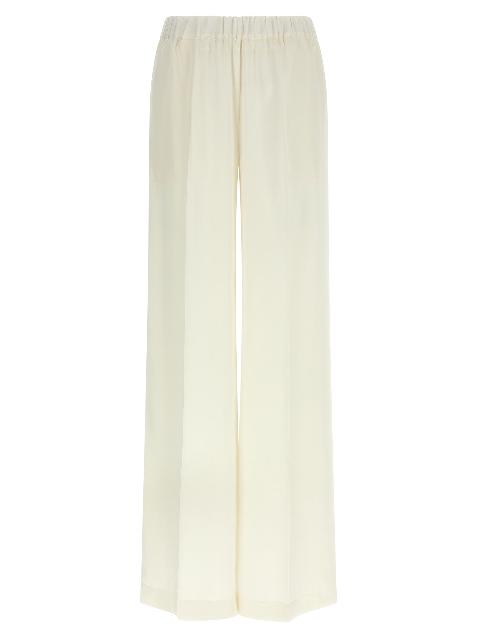 P.A.R.O.S.H. White Polyester Casual Women's Pants
