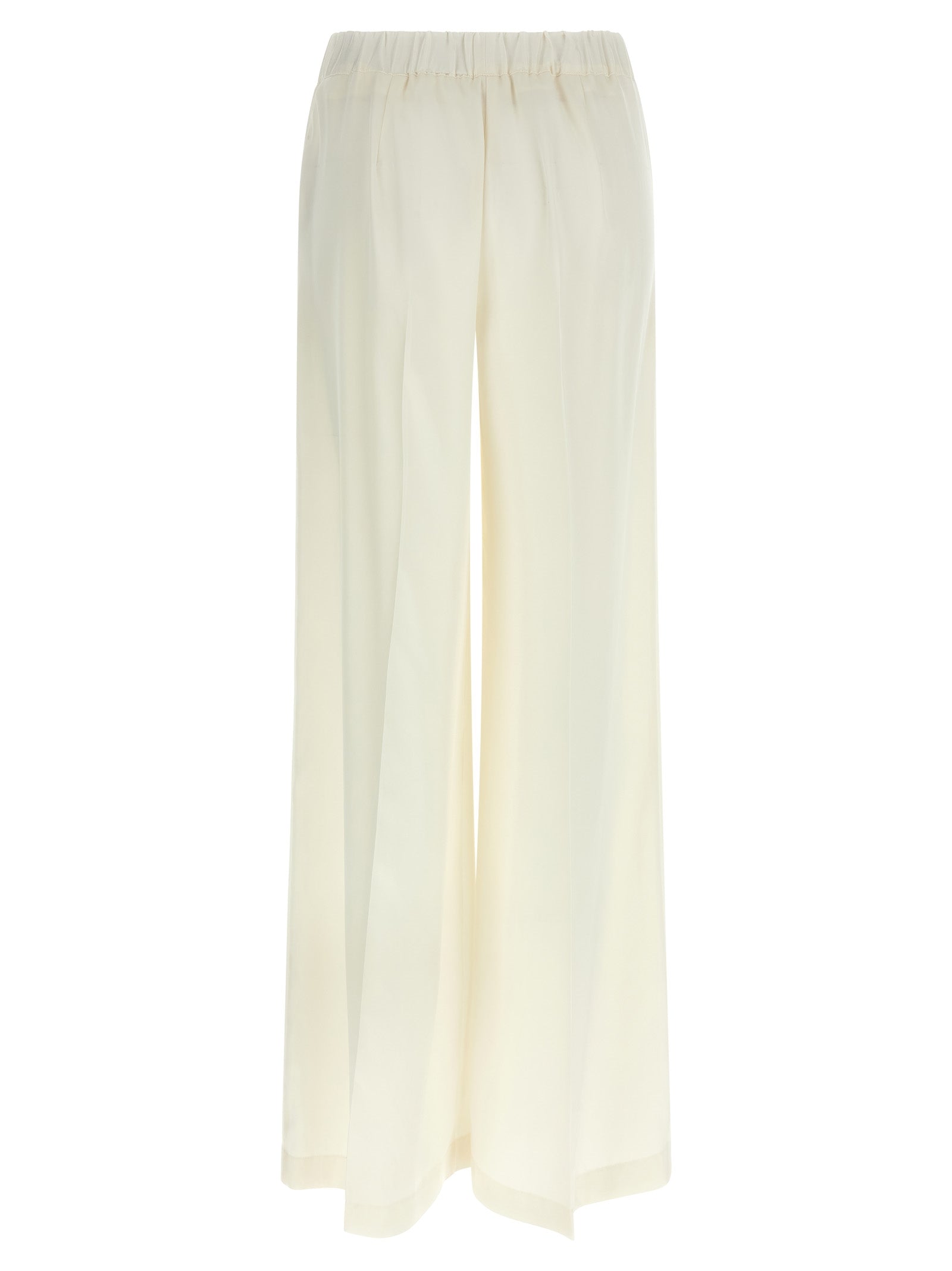 P.A.R.O.S.H. White Polyester Casual Women's Pants