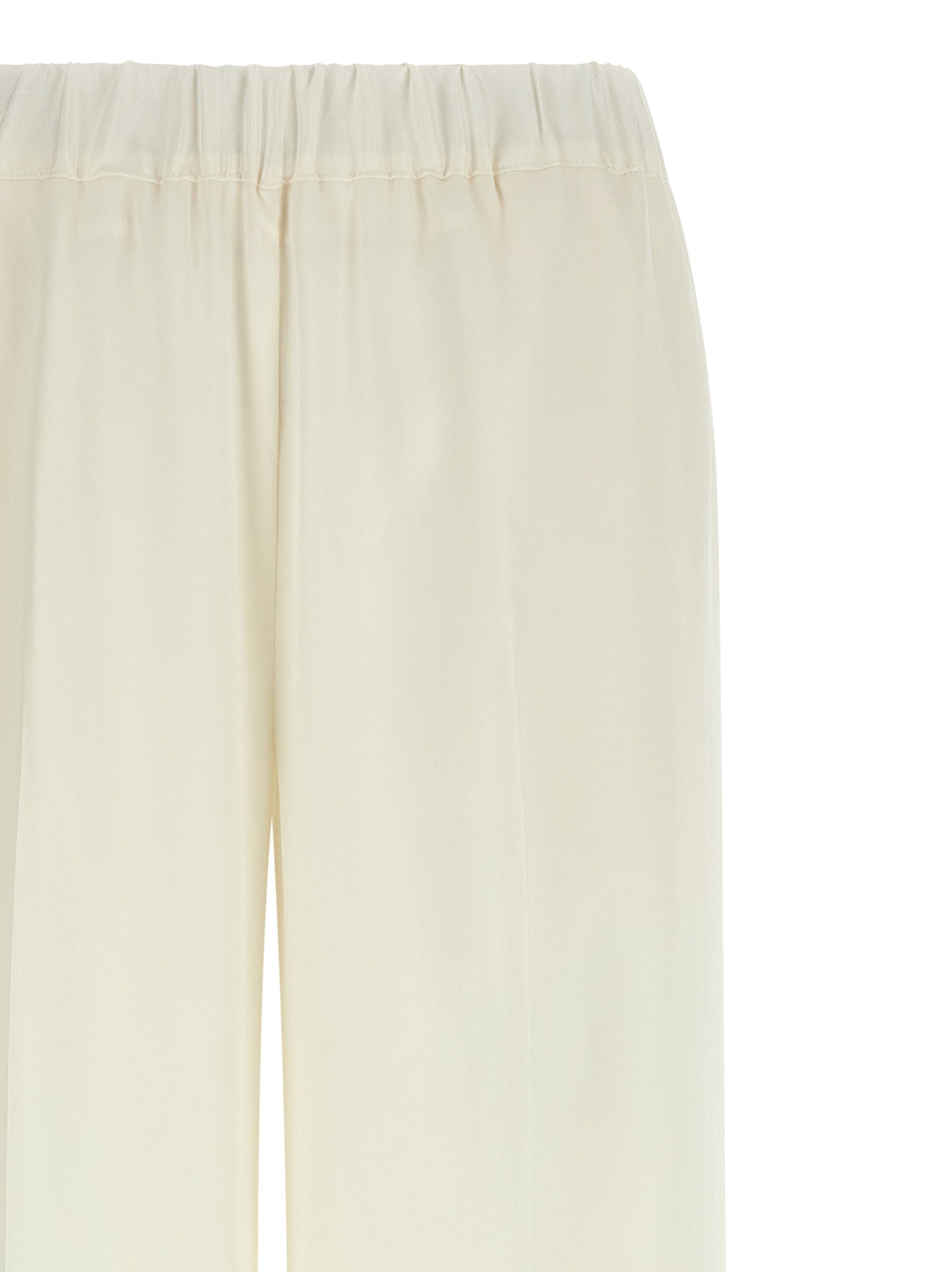 P.A.R.O.S.H. White Polyester Casual Women's Pants