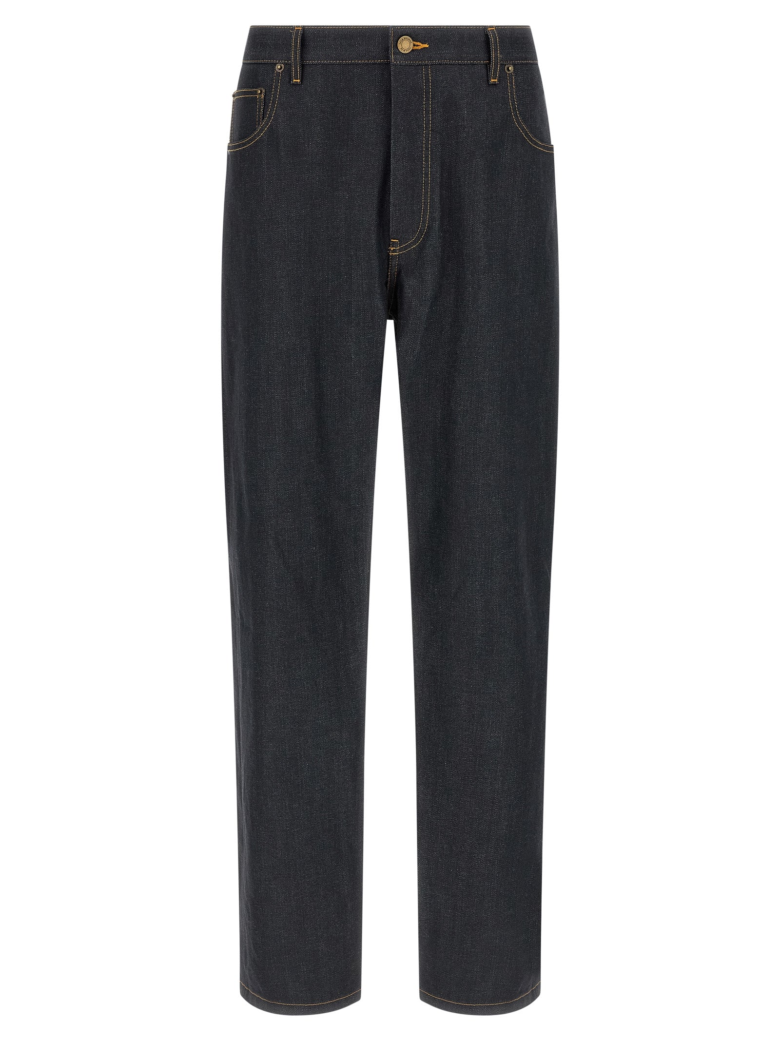 Thom Browne Blue Cotton High-Waisted Men's Jean