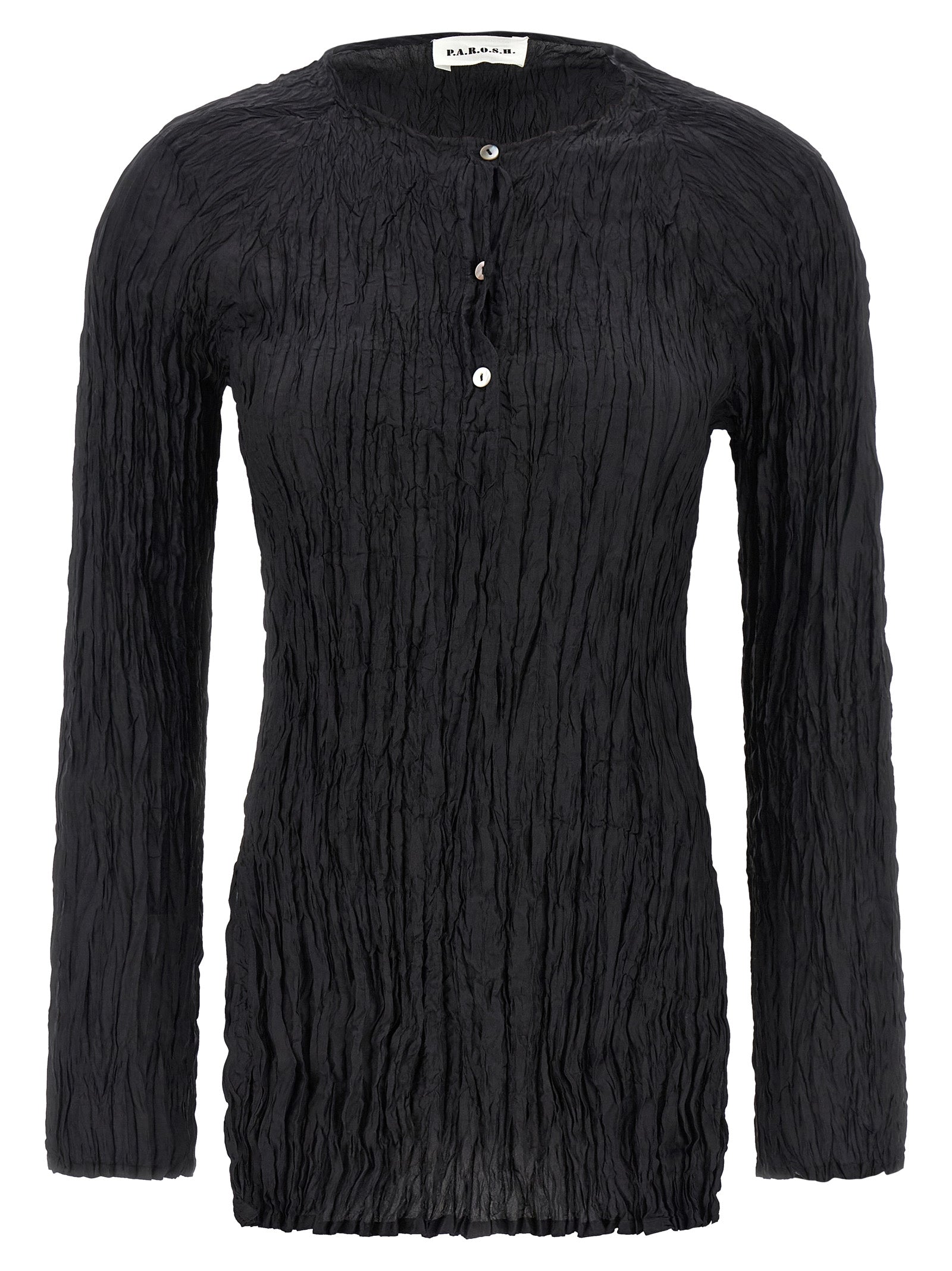 P.A.R.O.S.H. Black Silk Women's Blouse