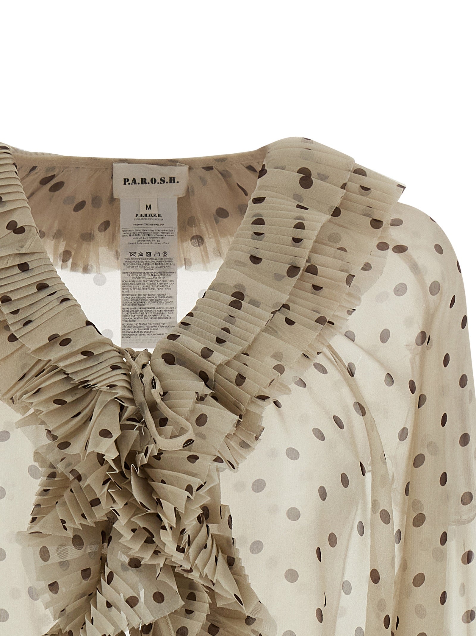 P.A.R.O.S.H. Beige Polyester Women's Blouse