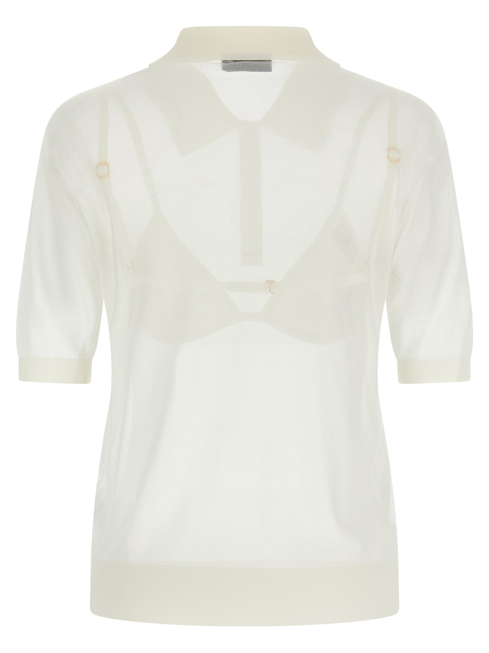 Elisabetta Franchi White Viscose Polo Women's Shirt